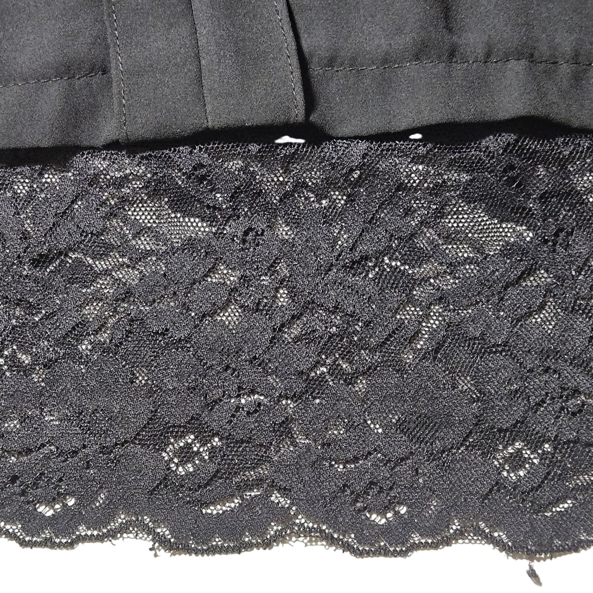 Other Zara Basic Women’s Black Blouse XS Lace Hem, Minimal Chic, Size XS / US 0-2 / IT 36-38 - 12 Thumbnail