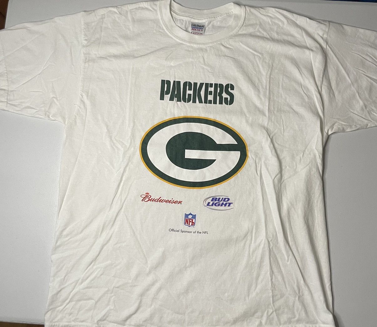 Budweiser × Vintage Vintage Green Bay packers NFL Big logo Budweiser T-shirt Size US XL / EU 56 / 4 - 3 Thumbnail