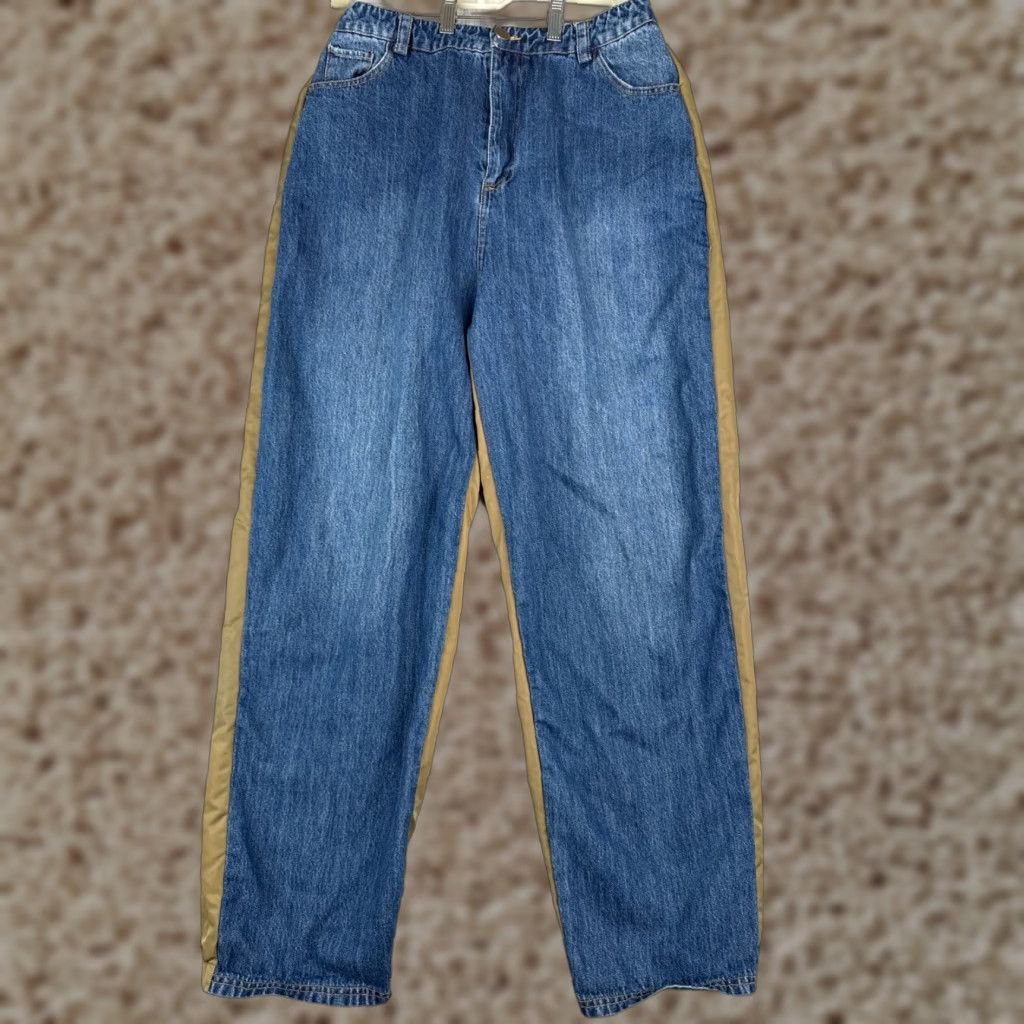 Fashion Nova Fashion Nova Jeans Womens XL Blue Denim 5-Pocket High Rise 30" Regular Distressed Button Zip Size 40" / US 18 - 1 Thumbnail