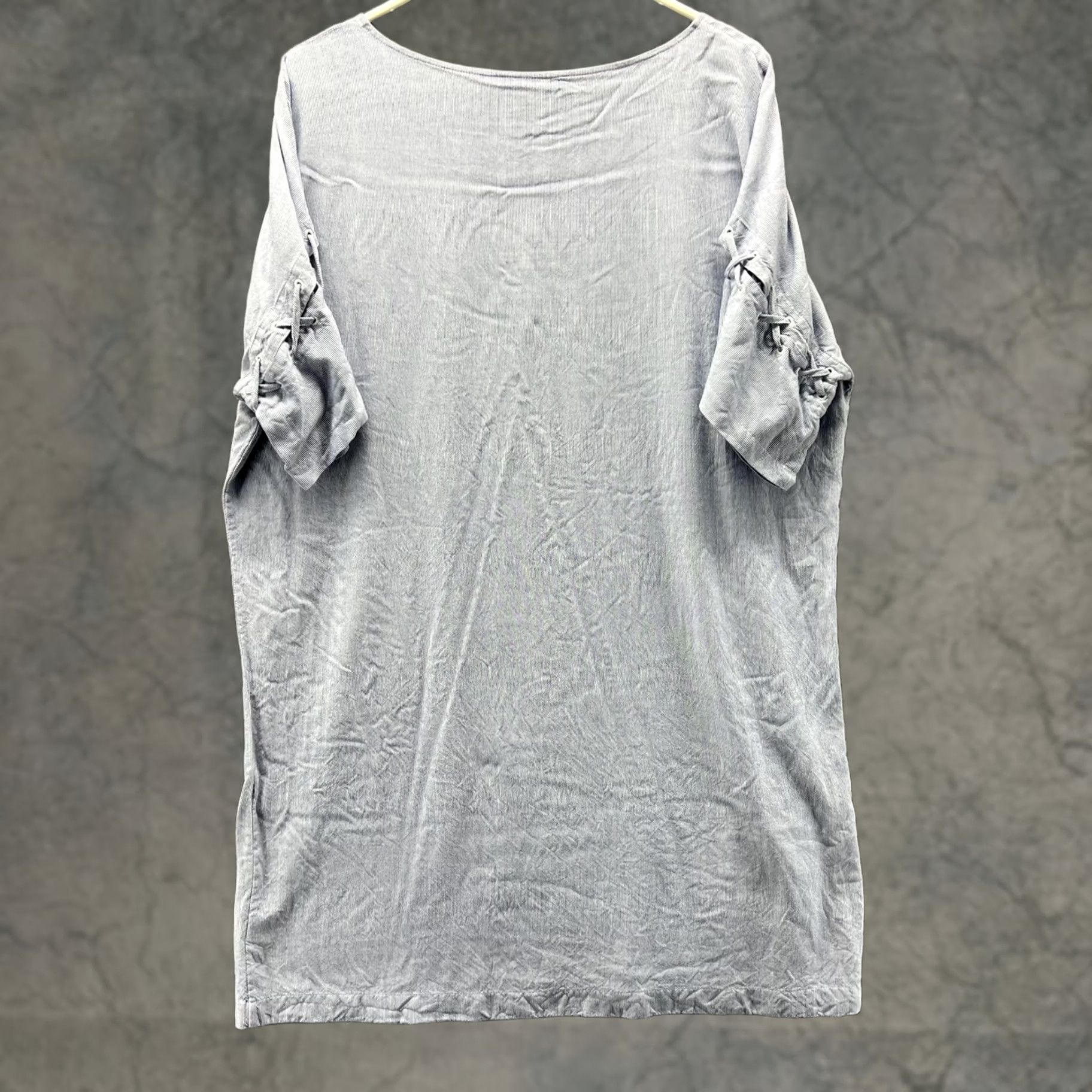 Madewell Madewell Shirt Womens XL Blue White Stripe Boat Neck Lace Up Sleeve Tee Top Size XL / US 12-14 / IT 48-50 - 1 Thumbnail
