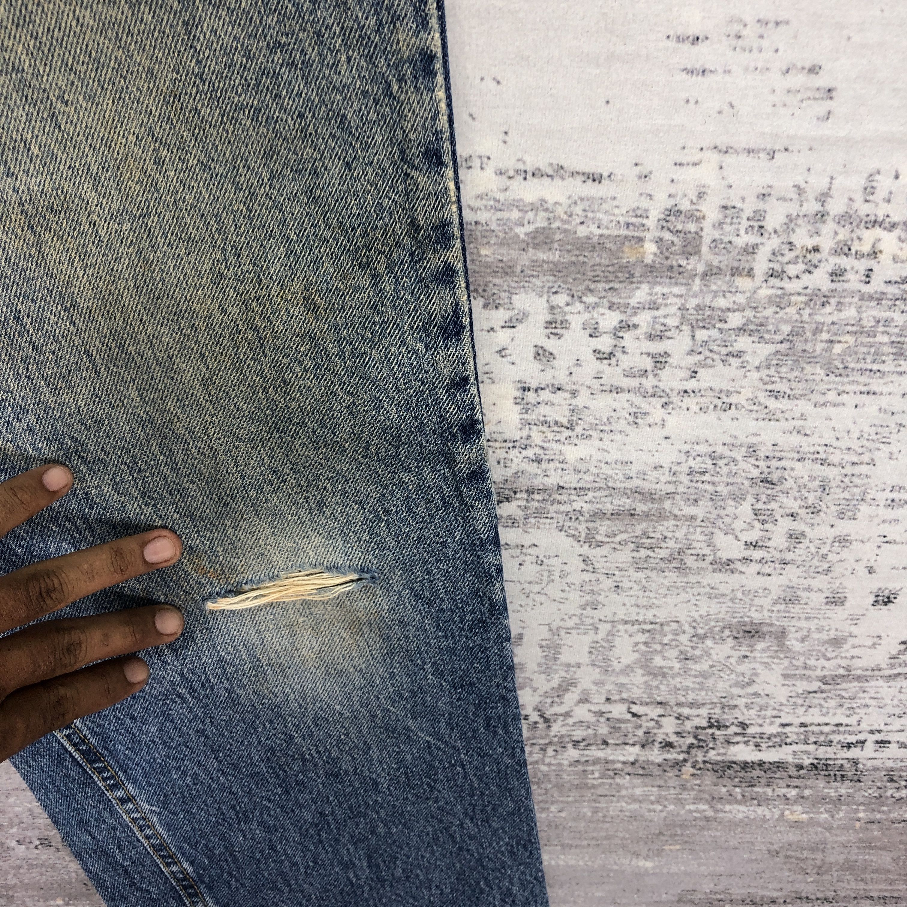 Lee × Vintage Vintage Dirty Lee Stonewash Jeans Rusty Lee Cowboys Denim Size US 36 / EU 52 - 10 Thumbnail