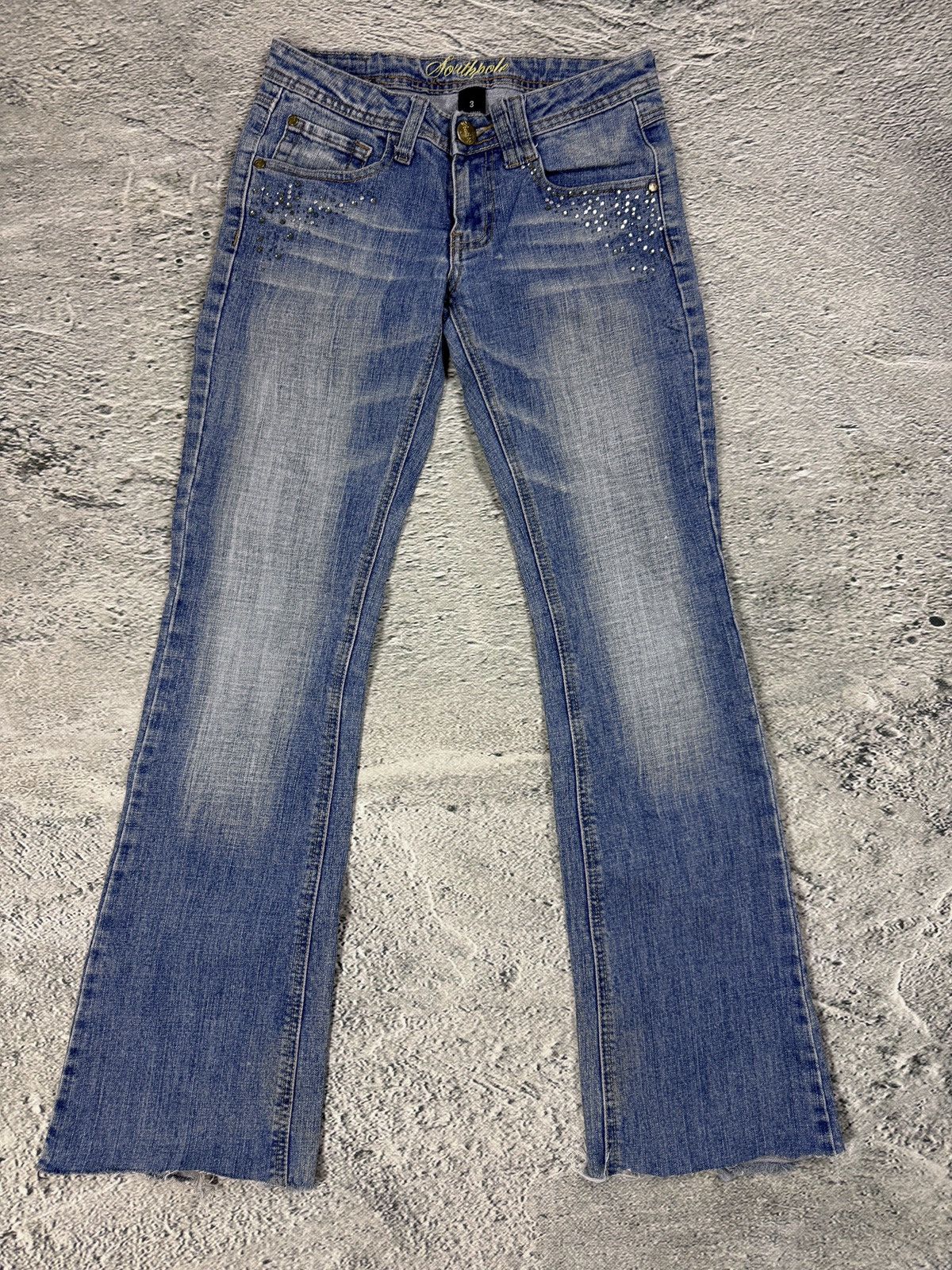 Southpole Southpole flared jeans denim pants Y2K rhinestones Size 26" / US 2 / IT 38 - 5 Thumbnail