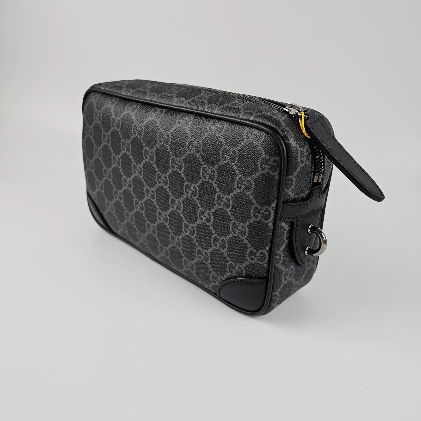 Gucci GUCCI GG Emblem Small Black Fabric Toiletry Case Size ONE SIZE - 6 Thumbnail