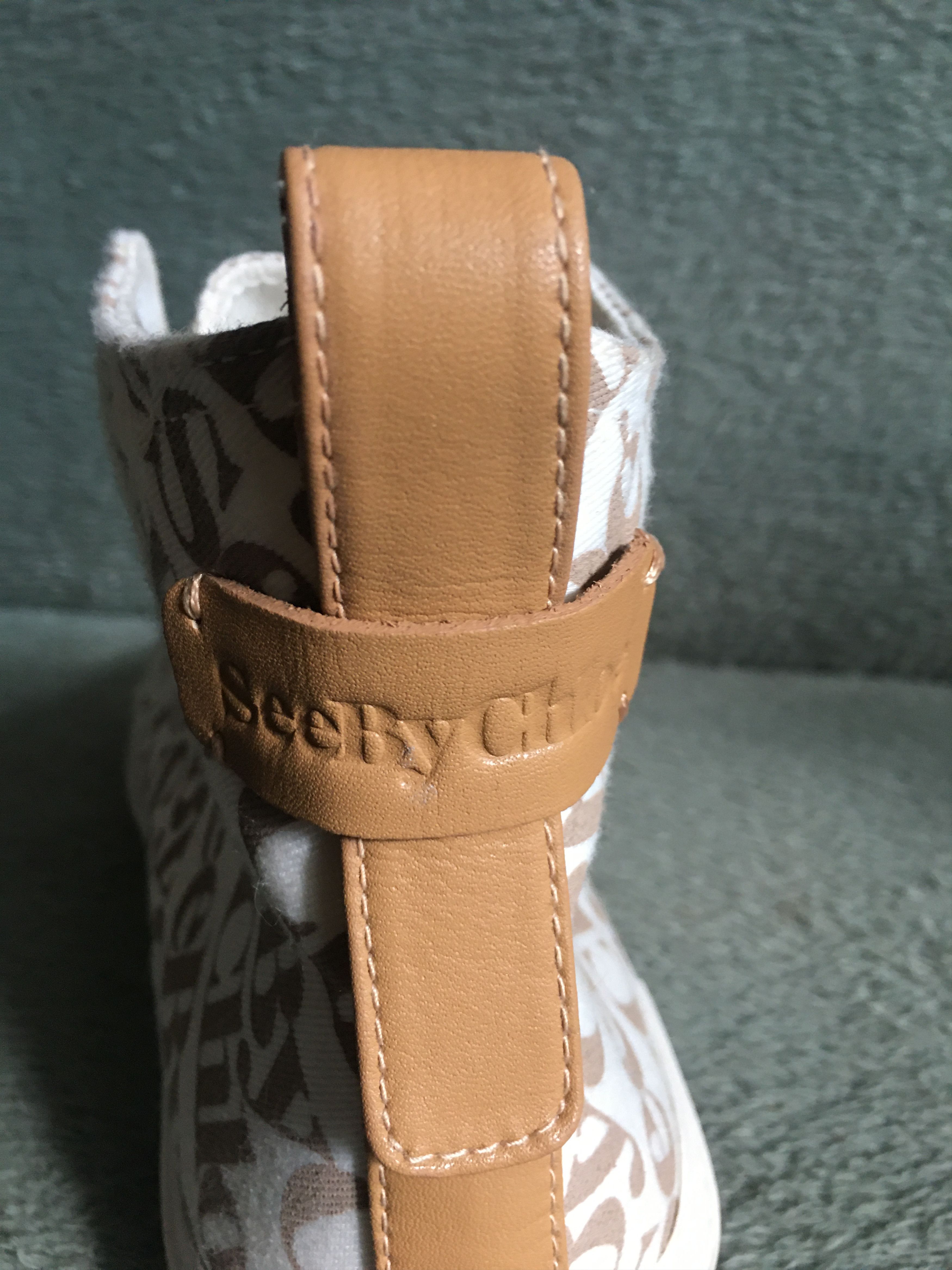See by Chloe See by CHLOÉ ARYANA White Logo Canvas Sneakers EU 38 Size US 8 / IT 38 - 11 Thumbnail