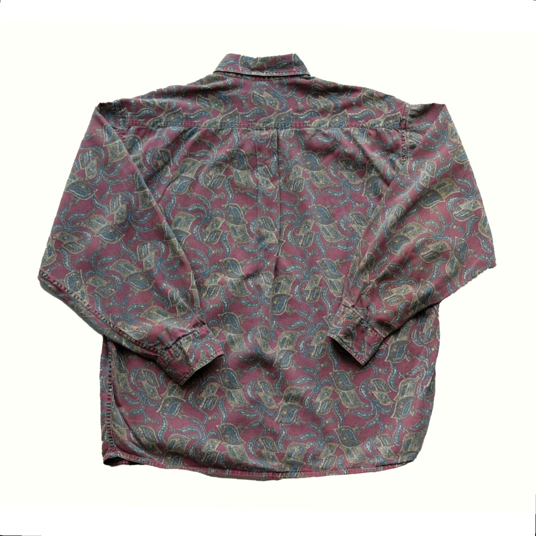 Vintage VINTAGE British Khaki by Robert Lighton Dress Casual Mens Paisley Print Shirt SZ L Size US L / EU 52-54 / 3 - 3 Thumbnail