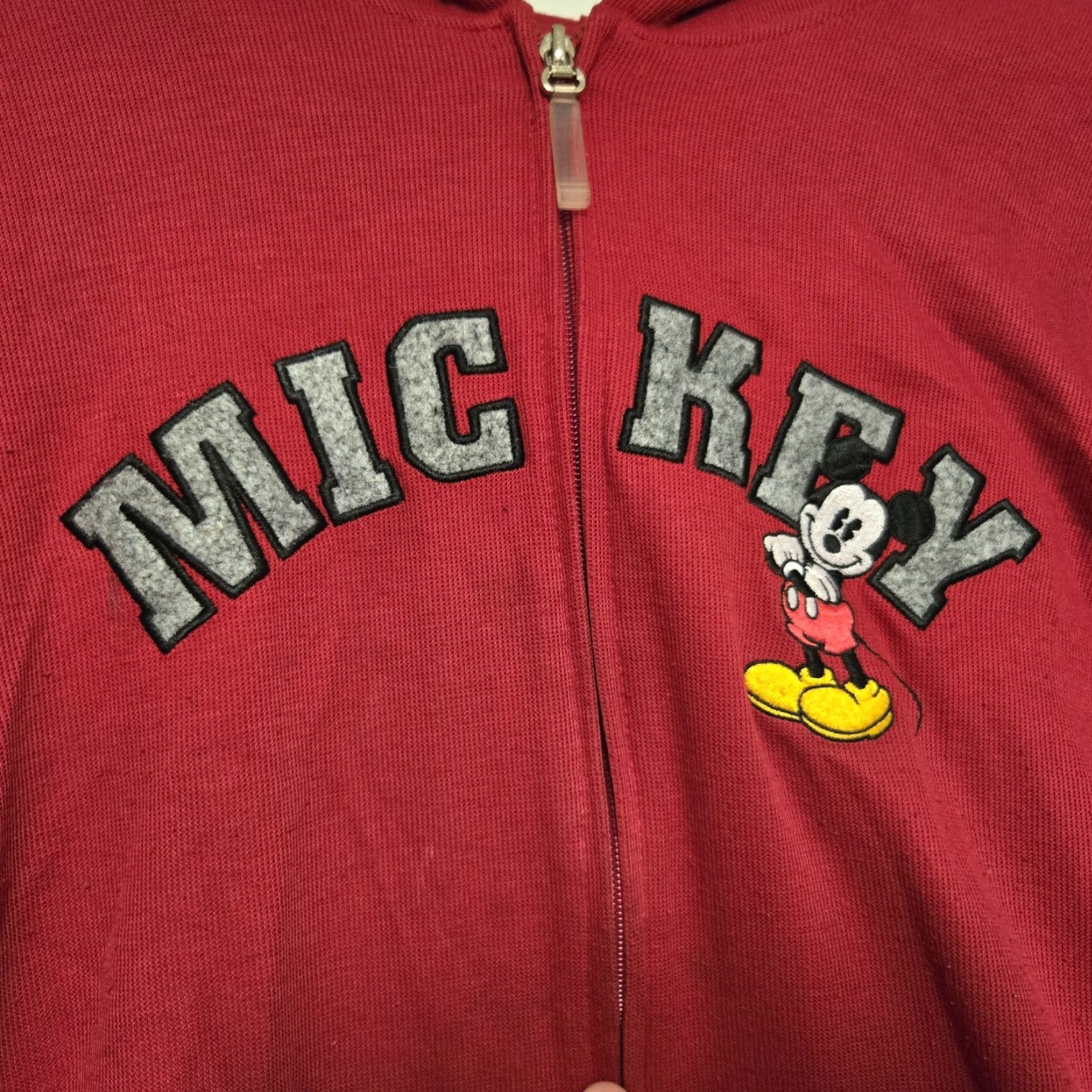 Disney **VINTAGE Disney Mickey Mouse Red Full-Zip Fleece Hoodie Women's Large** User: Vintage Disney Mickey Mouse Red Full-Zip Fleece Hoodie Women's Large Size L / US 10 / IT 46 - 2 Thumbnail