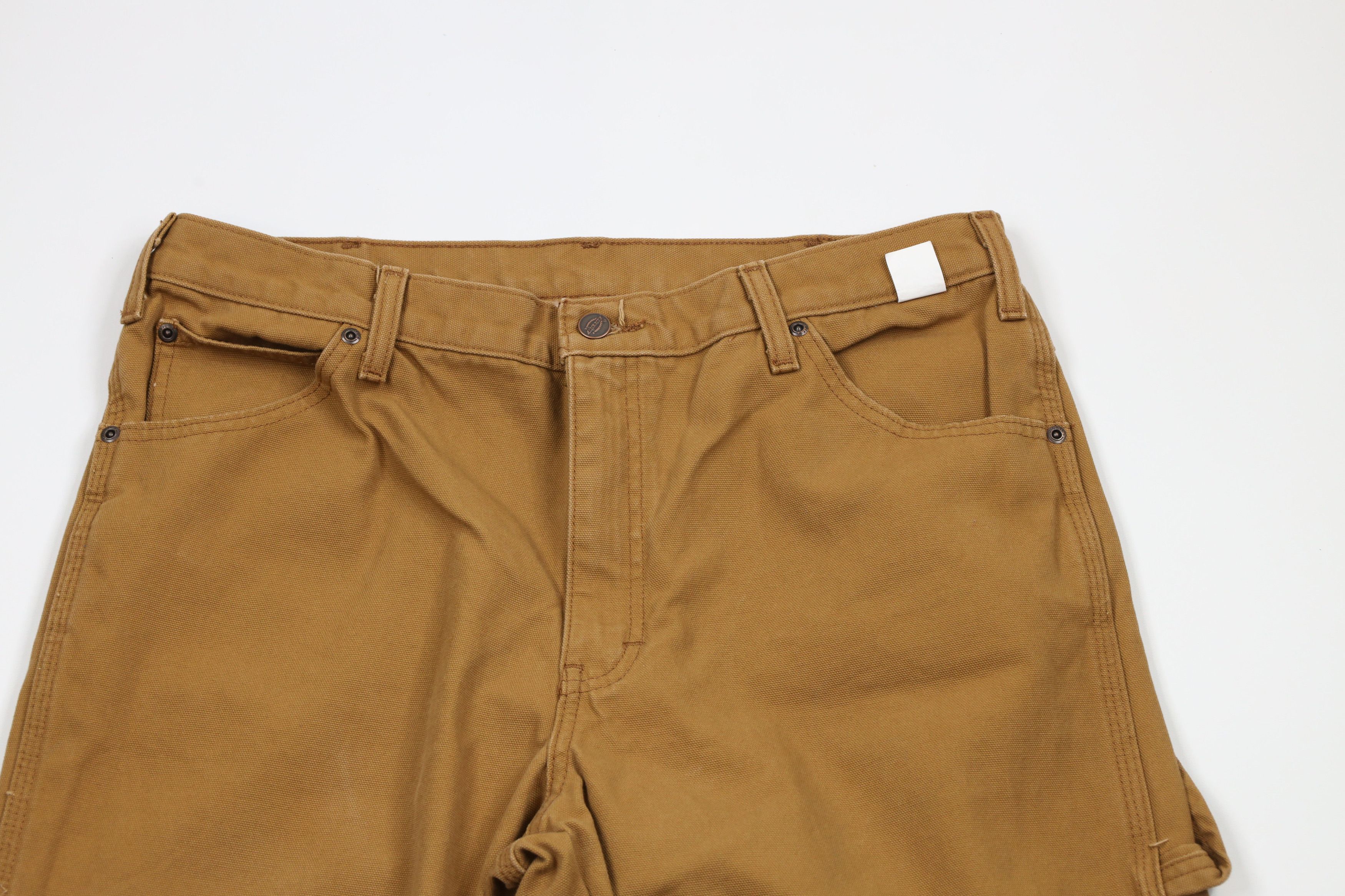 Dickies × Vintage Vintage Dickies Out Wide Leg Canvas Dungaree Pants Brown Size US 34 / EU 50 - 2 Thumbnail