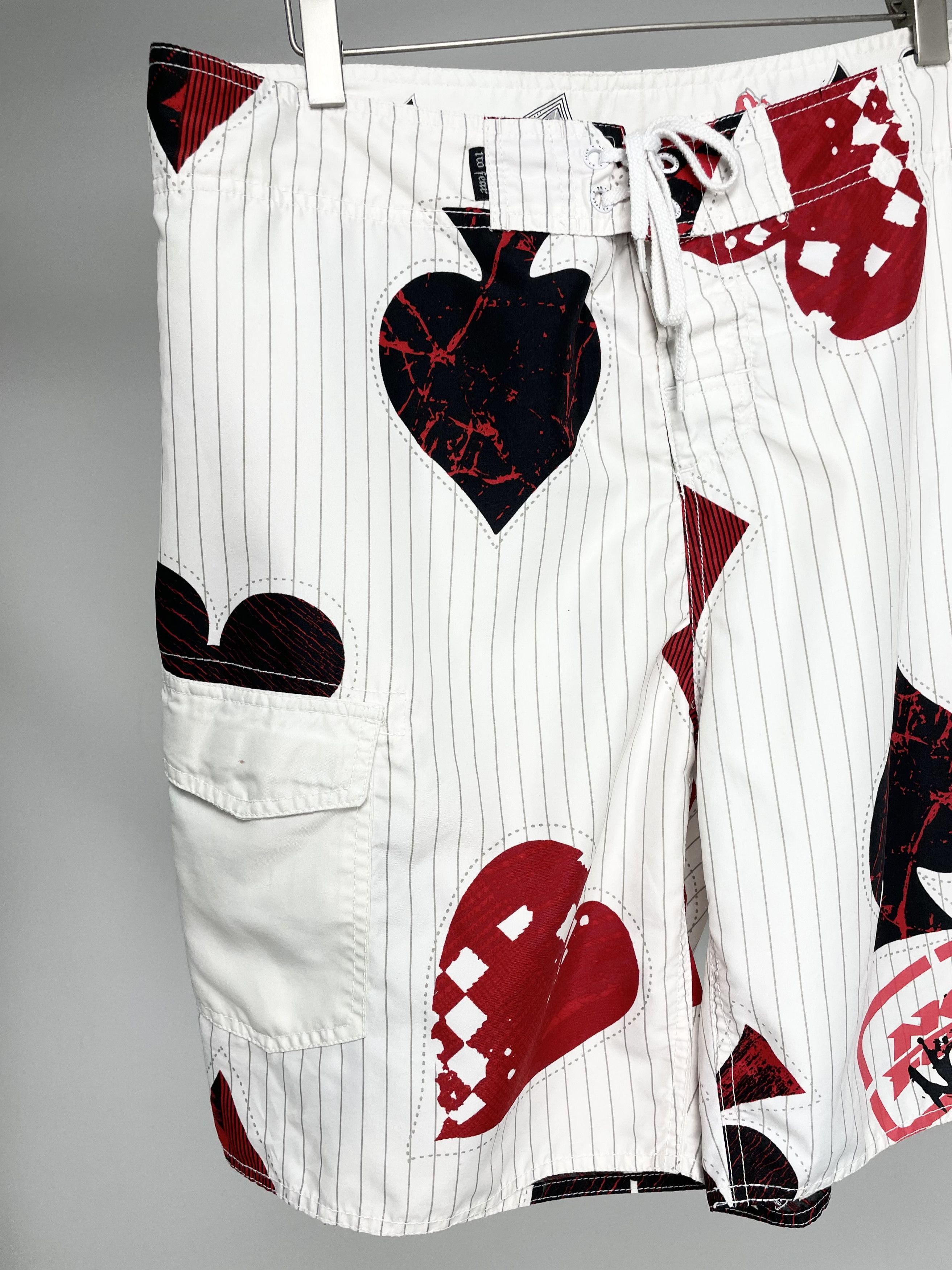 No Fear No Fear Vintage Skulls Full Printed Y2K White Cargo Shorts Size US 36 / EU 52 - 5 Thumbnail