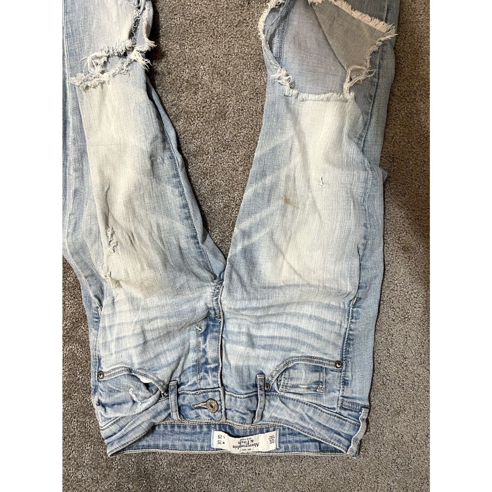 Abercrombie & Fitch VINTAGE Abercrombie & Fitch Jeans Womens 0S Distress Super Skinny 25x29 Destroyed Size 25" / US 0 / IT 36 - 4 Thumbnail