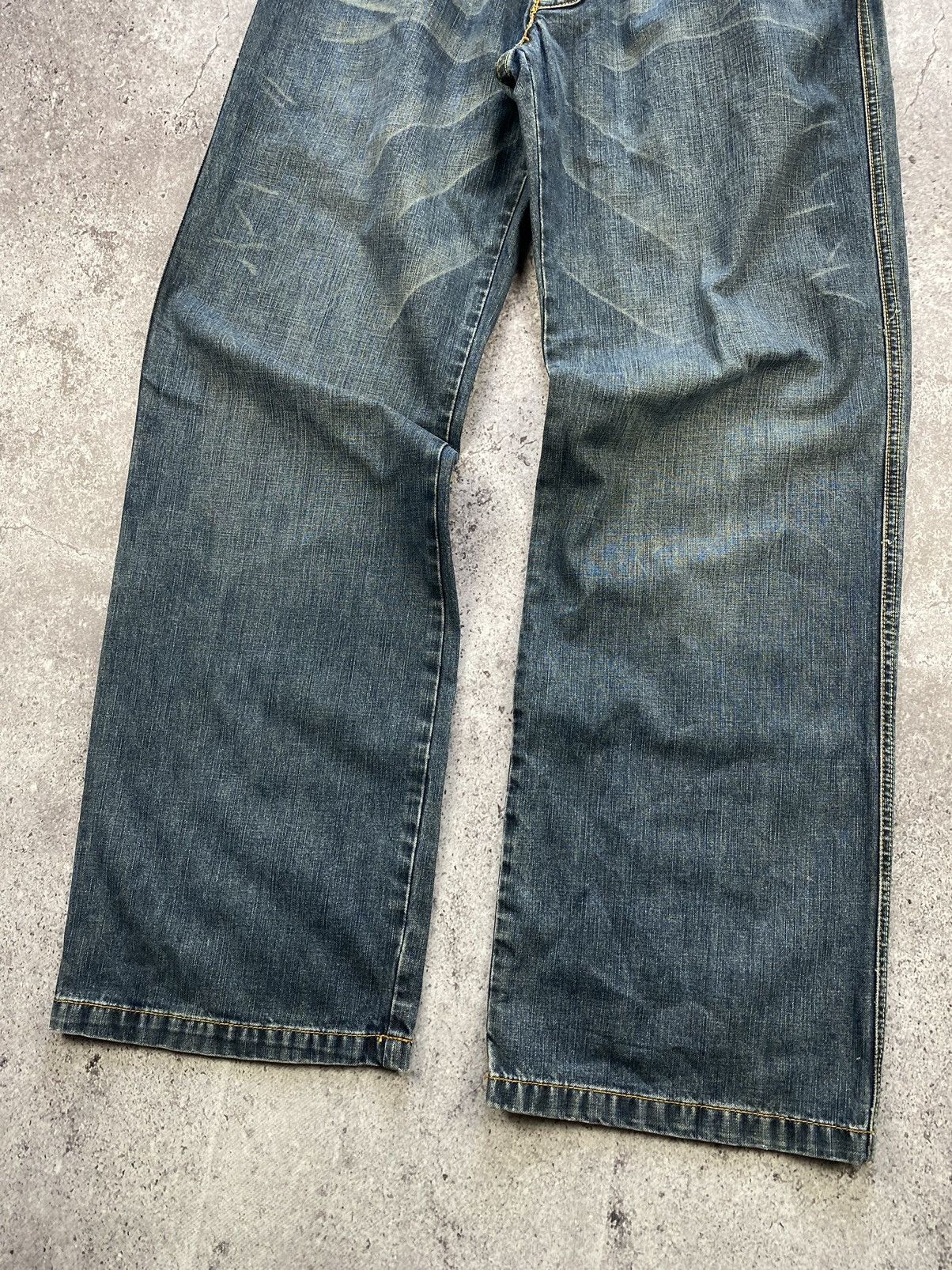 If Six Was Nine × Japanese Brand Rick Owens Junya Watanabe Style Baggy Button Denim Pants Size US 34 / EU 50 - 11 Thumbnail