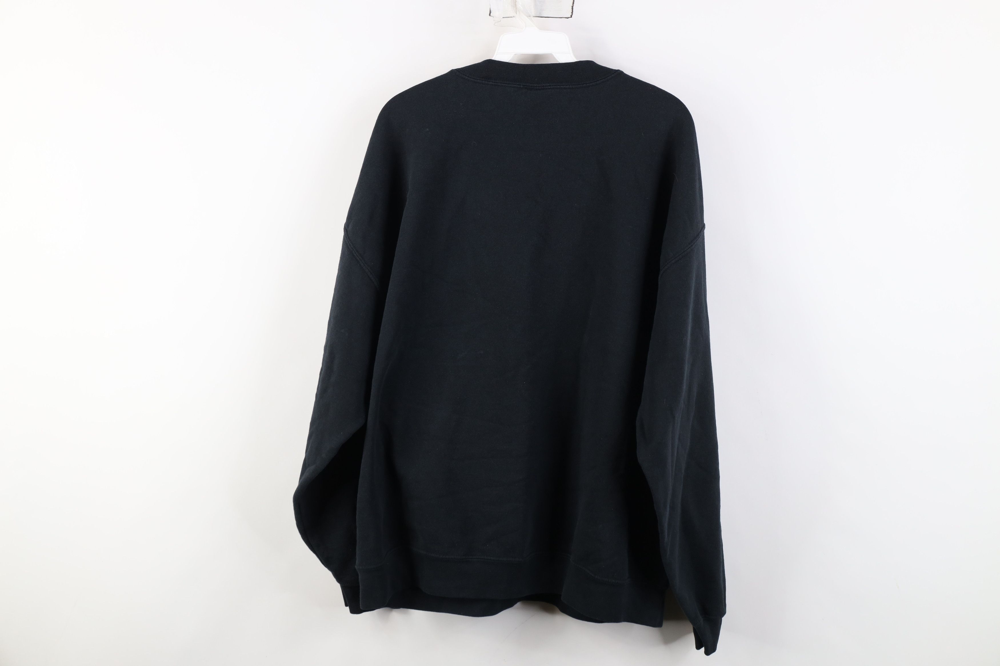Vintage Vintage 90s Y2K Streetwear Wolf Crewneck Sweatshirt Black Size US XL / EU 56 / 4 - 12 Thumbnail
