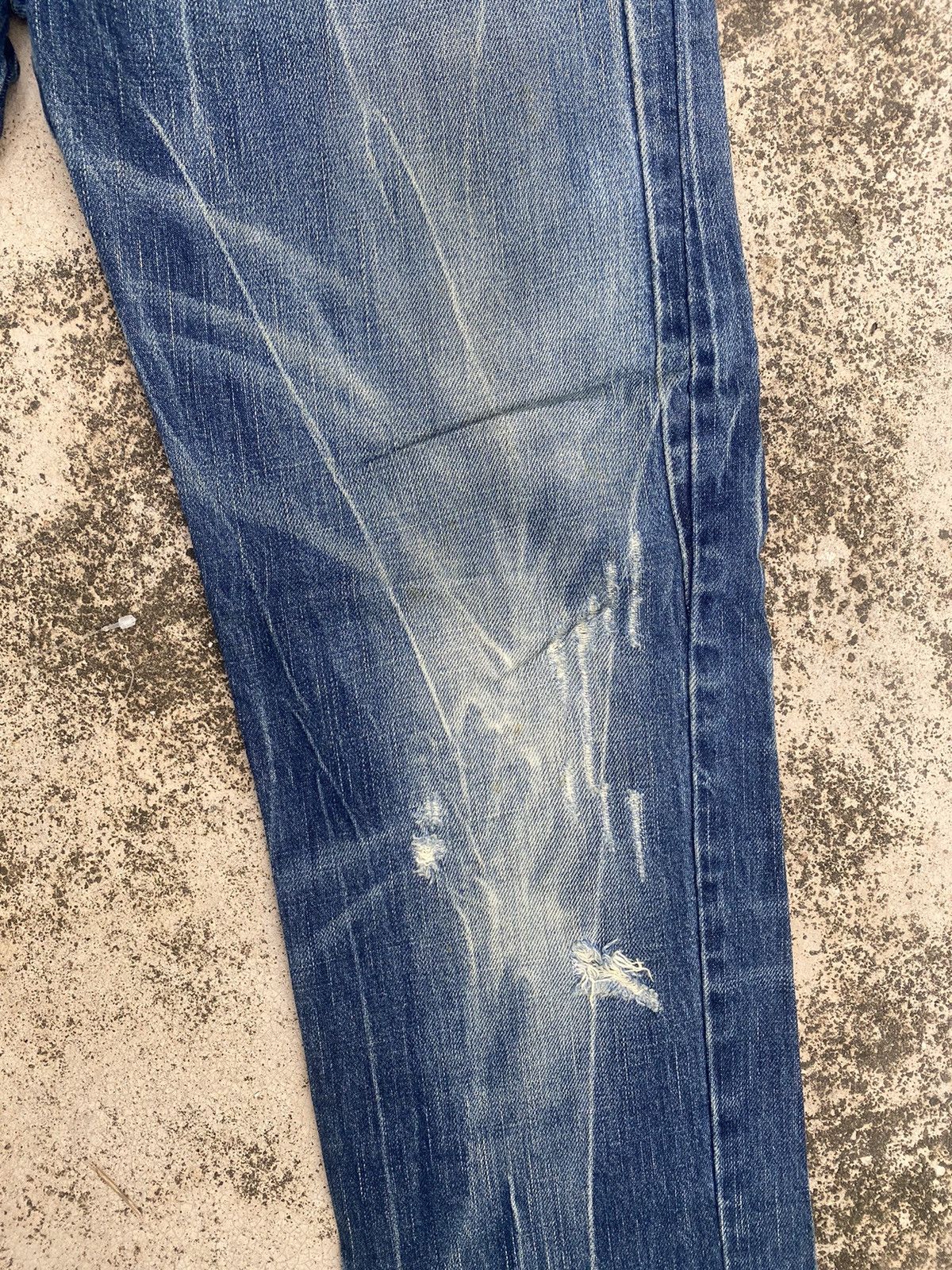 Designer × Diesel Diesel Distressed Claw Mark Faded Denim Jeans Size US 30 / EU 46 - 8 Thumbnail