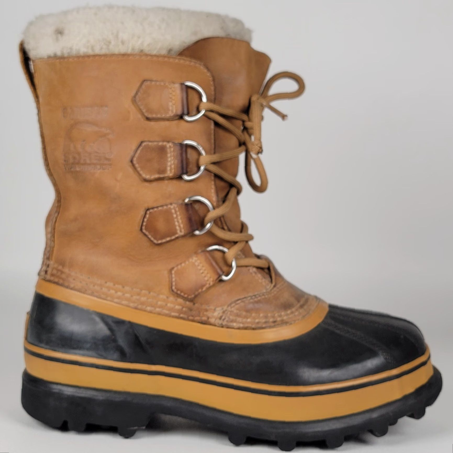 SOREL Sorel Caribou Boot Womens Size 7 NL1005-280 Waterproof Insulated Leather Brown Wool Lining Rubber Sole Shoes Size US 7 / IT 37 - 3 Thumbnail
