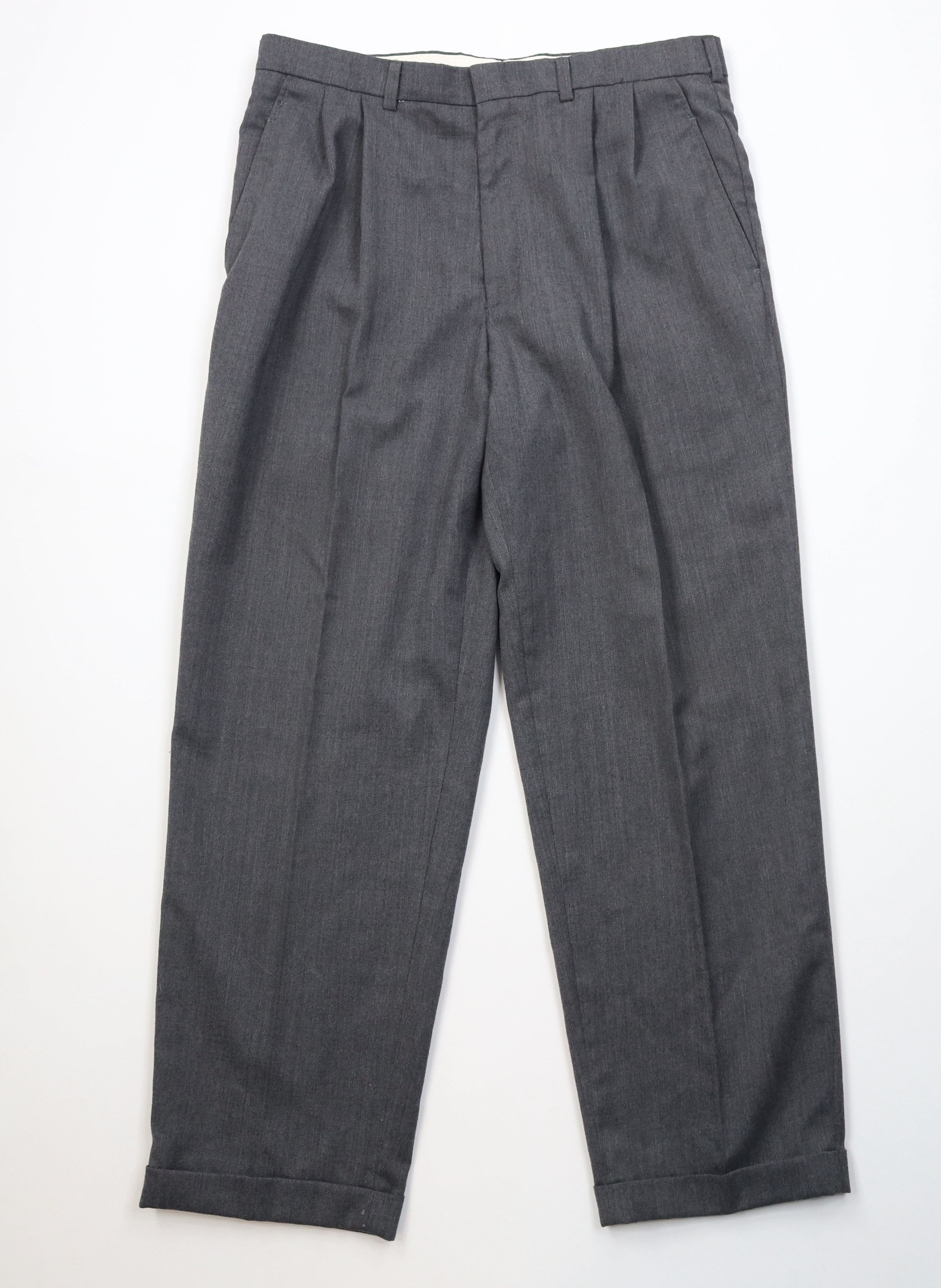 Vintage Vintage 90s Streetwear Knit Straight Leg Chino Pants Gray Size US 34 / EU 50 - 1 Thumbnail
