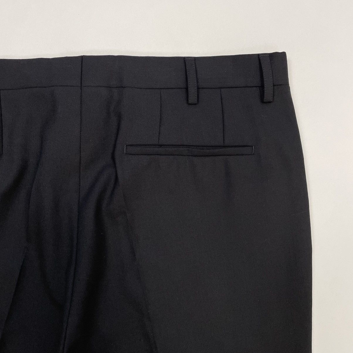 Raf Simons S/S 19 Black Wool Pants With ‘Double Hem’ Size US 36 / EU 52 - 12 Thumbnail