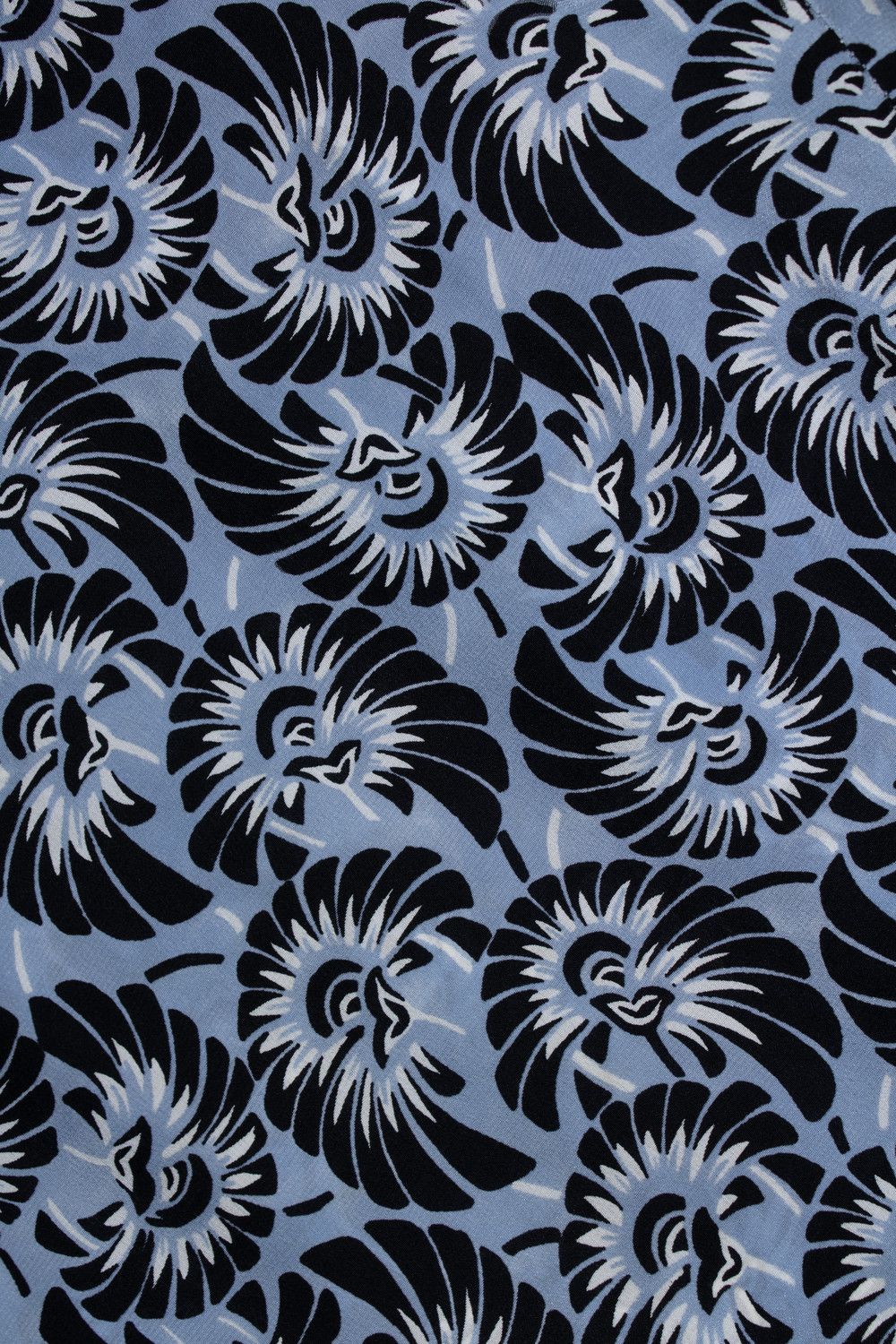 Prada Prada, blue floral printed silk casual pantalon Size 28" / US 6 / IT 42 - 6 Thumbnail