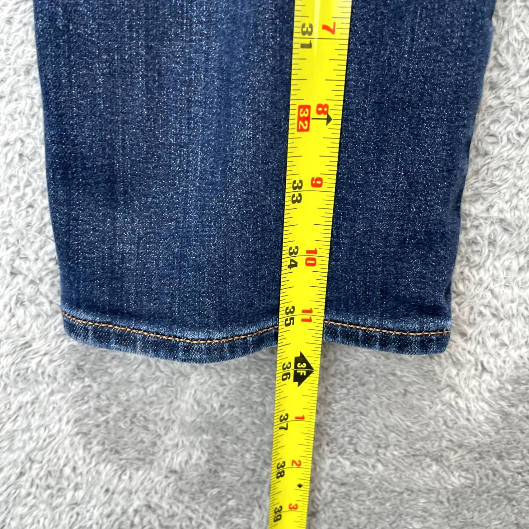 Lands' End Lands End Jeans Womens 6 Petite Blue Straight Leg Dark Wash Denim Stretch Cotton Size 30" / US 8 / IT 44 - 7 Thumbnail