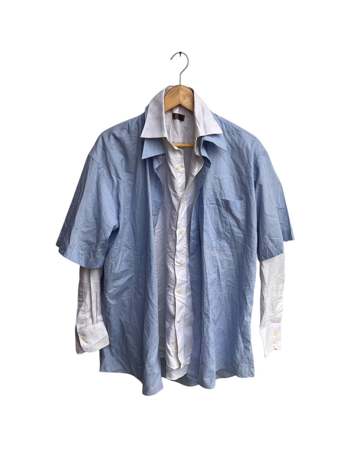 Givenchy VINTAGE GIVENCHY HYBIRD DOUBLE LAYERS 2in1 SHIRTS Size US M / EU 48-50 / 2 - 1 Thumbnail