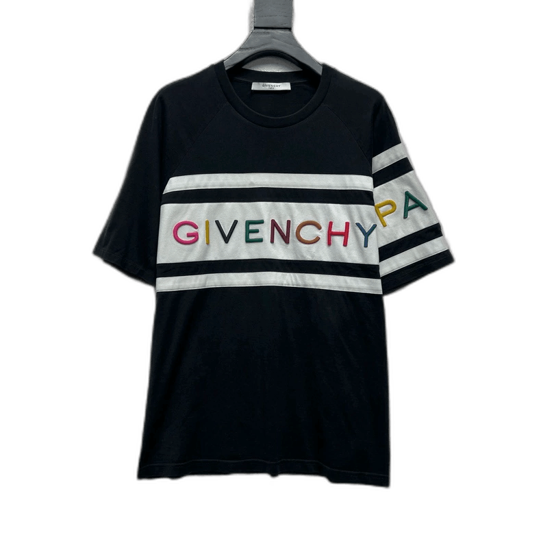 Givenchy Givenchy Embroidered Color Logo Short-Sleeve T-Shirt Size US M / EU 48-50 / 2 - 1 Thumbnail