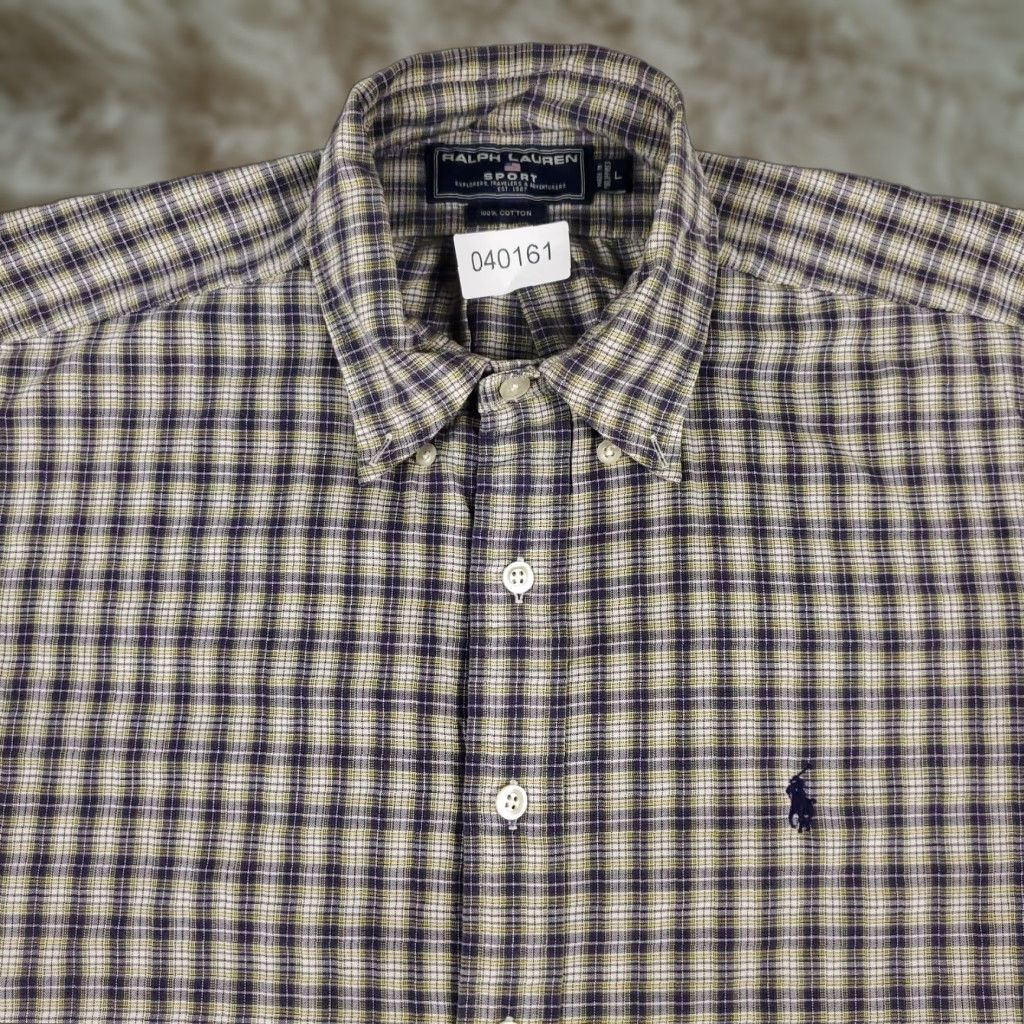 Ralph Lauren Ralph Lauren Shirt Mens Large Multicolor Plaid Polo Button-Up Short Sleeve Casual Classic 90s Preppy Mens Size US L / EU 52-54 / 3 - 1 Thumbnail