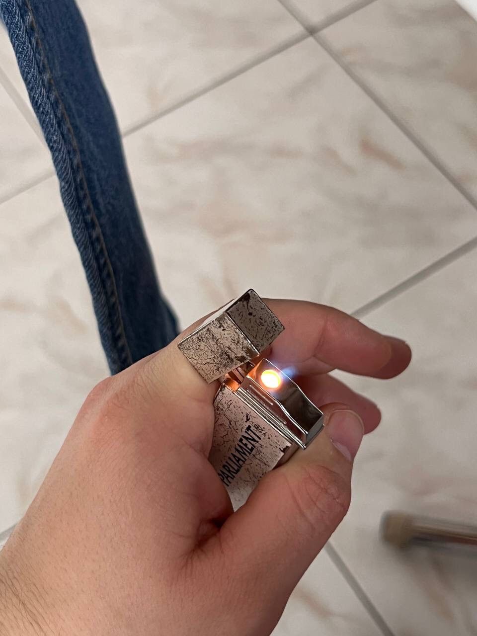 Designer × Vintage Y2K ELEGANCE PARLAMENT GEOMETRIC METAL HEAVY BIG LIGHTER Size ONE SIZE - 10 Thumbnail