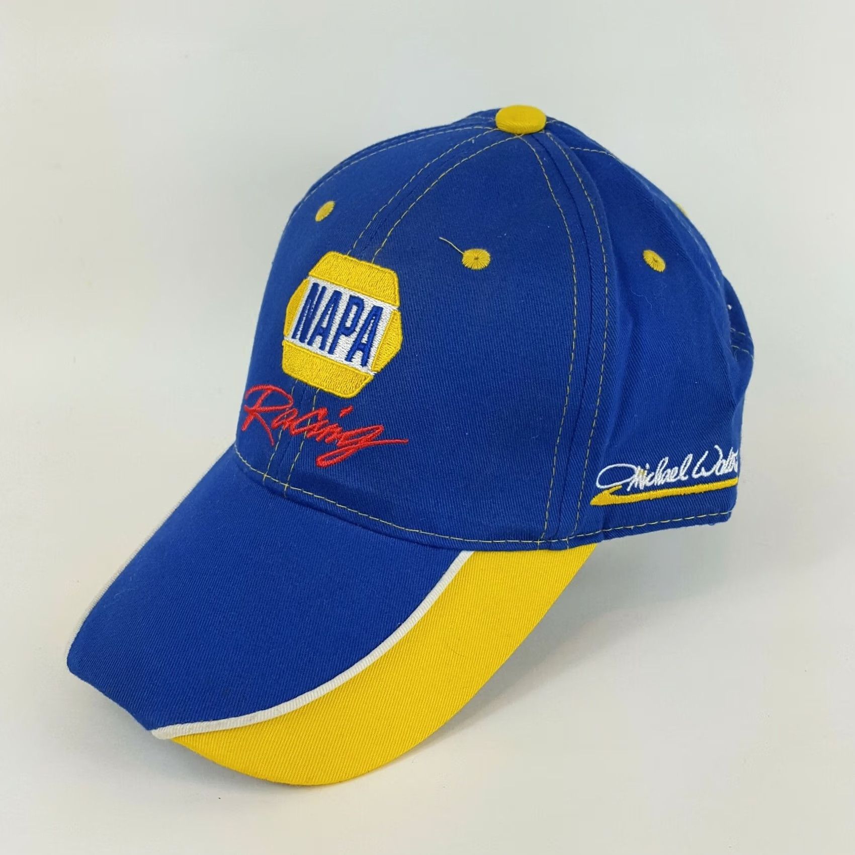 NASCAR VINTAGE NAPA NASCAR Snapback Hat Blue Logo Car Baseball Cap Retro Hat Boys Mens Adjustable Cotton Embroidered Breathable Lightweight Casual Sports Size ONE SIZE - 3 Thumbnail