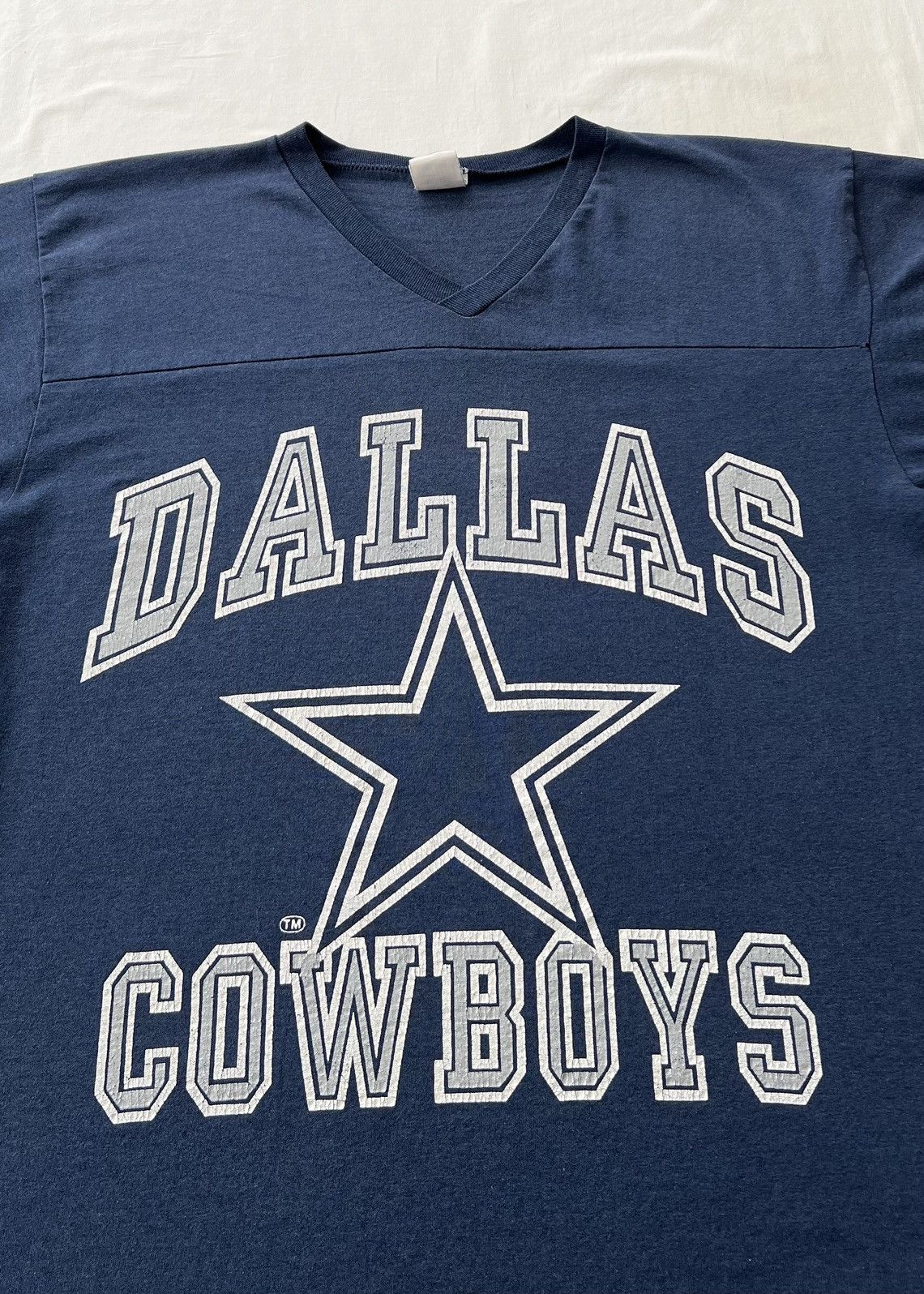 NFL Vintage 90s Dallas Cowboys NFL Logo 7 T-shirt Size US L / EU 52-54 / 3 - 3 Thumbnail