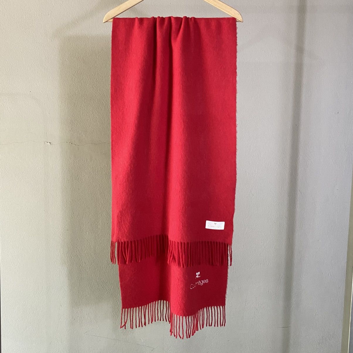Courreges Courreges 100% Red Wool Scarf – Soft & Cozy Size ONE SIZE - 12 Thumbnail
