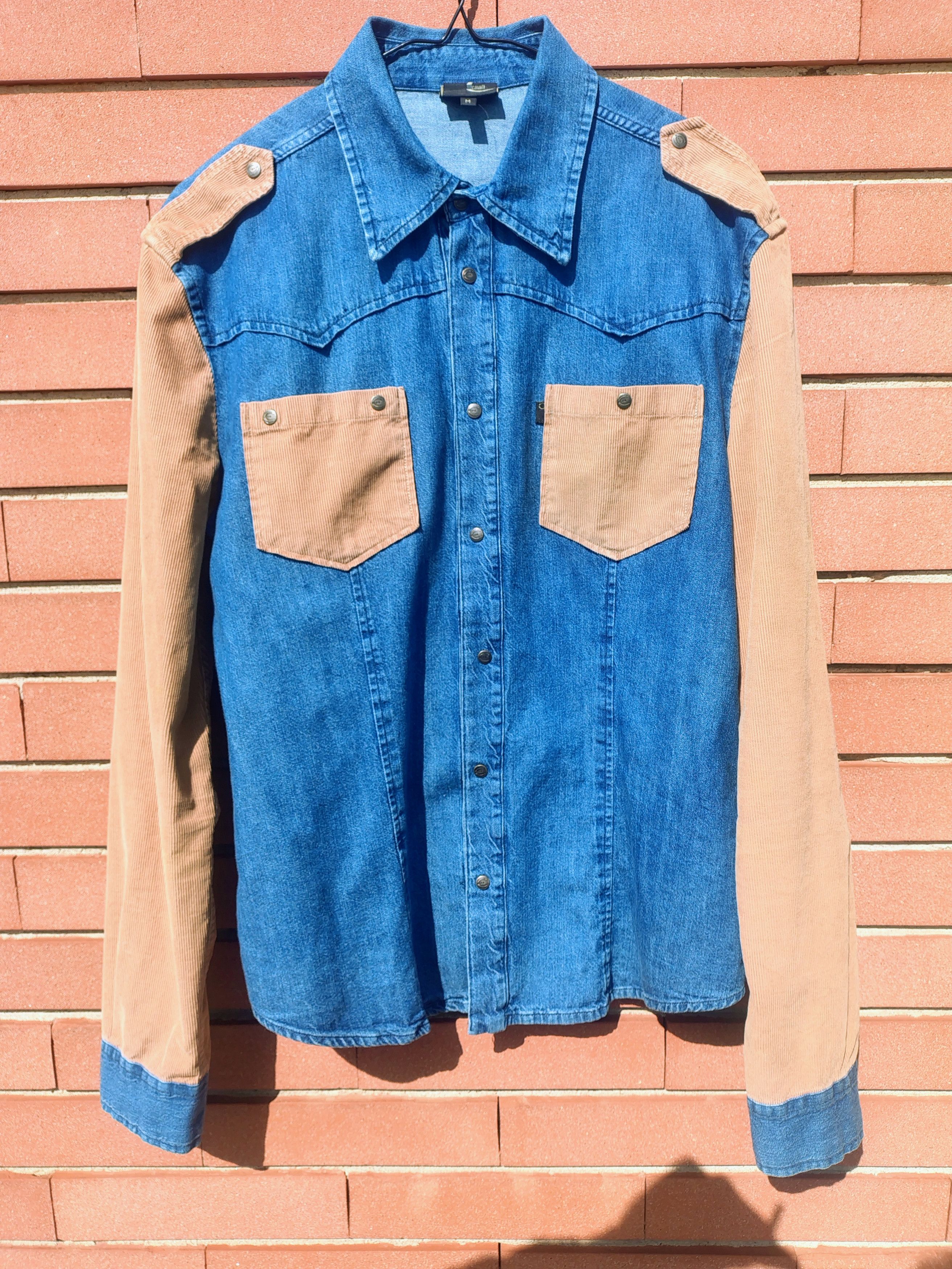 Just Cavalli Just Cavalli Denim Shirt Graphic Back Y2K Designer Size US M / EU 48-50 / 2 - 1 Thumbnail