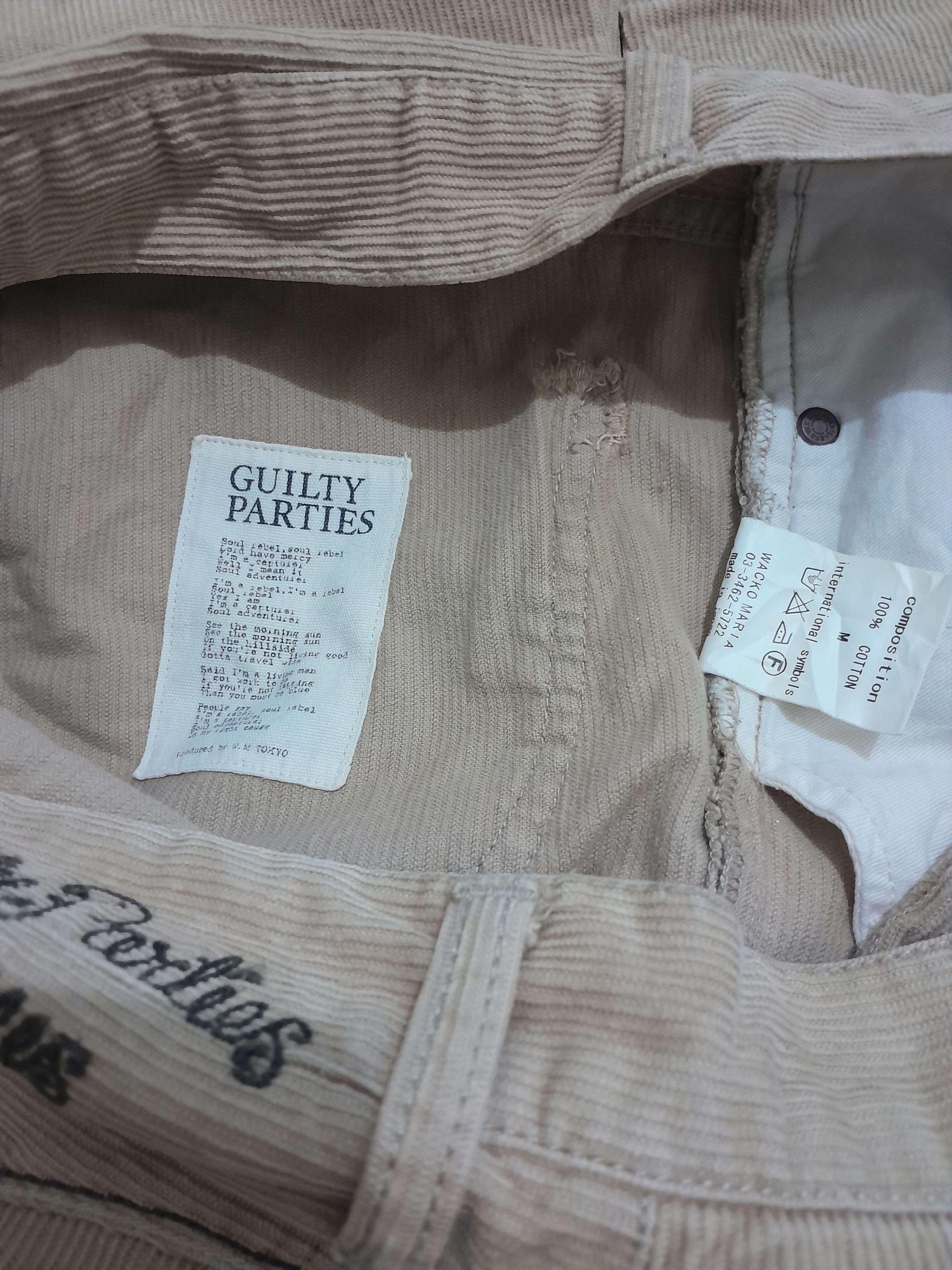 Wacko Maria Guilty parties x bankrobber corduroy pants Size US 31 - 7 Thumbnail