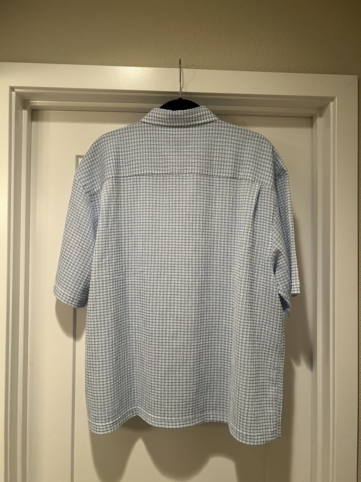 HEM （完売品）24ss BOXY STUSSY ブルー FLAT SHIRT
