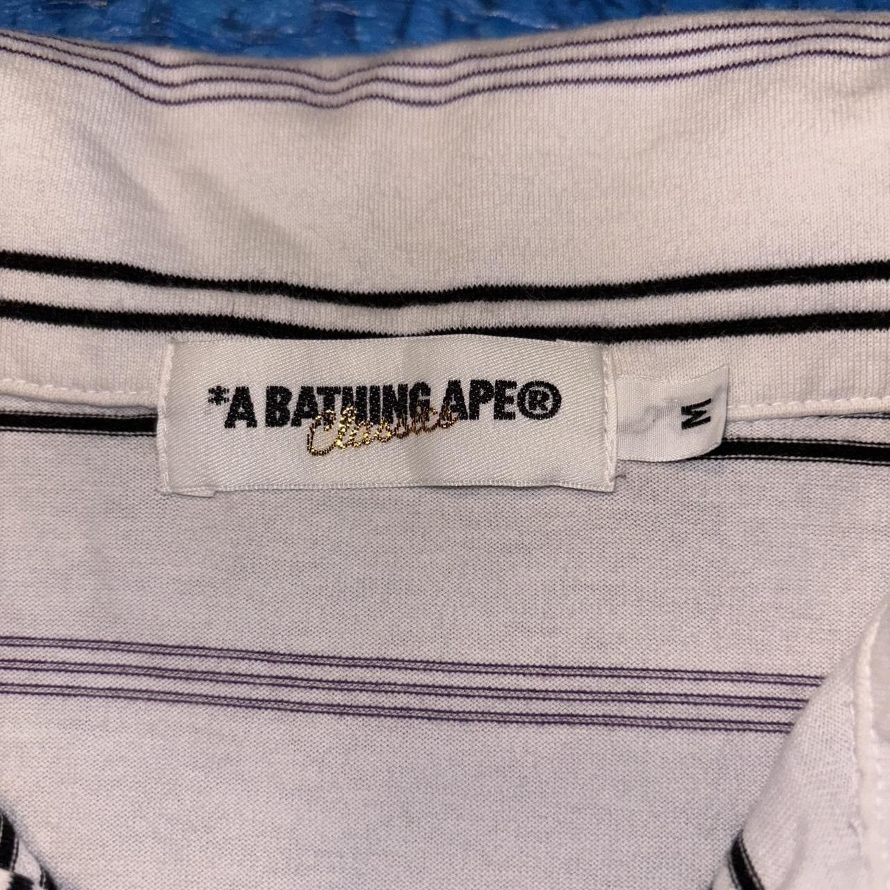 Bape One Point Striped Polo Size US M / EU 48-50 / 2 - 5 Thumbnail