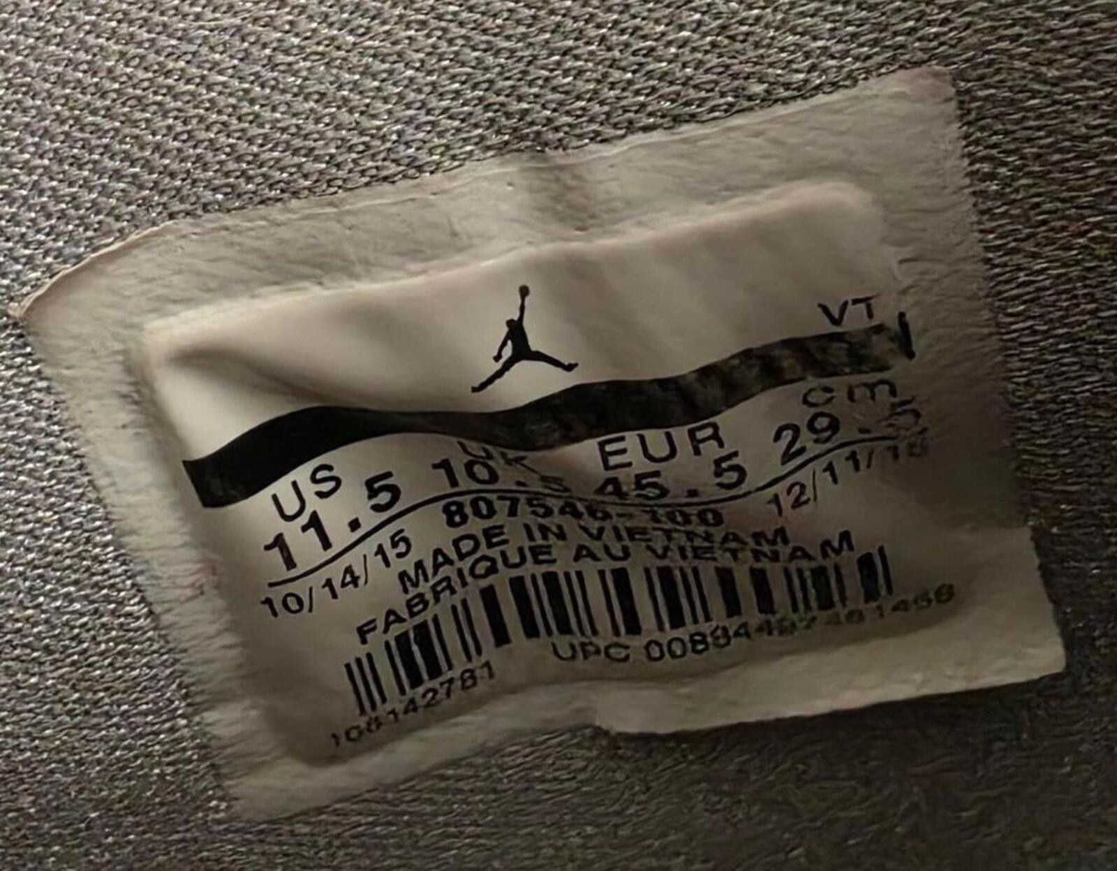 Jordan Brand Nike Air Jordan 5 AM Basketball Shoes White Wolf Grey 11.5 Size US 11.5 / EU 44-45 - 9 Thumbnail