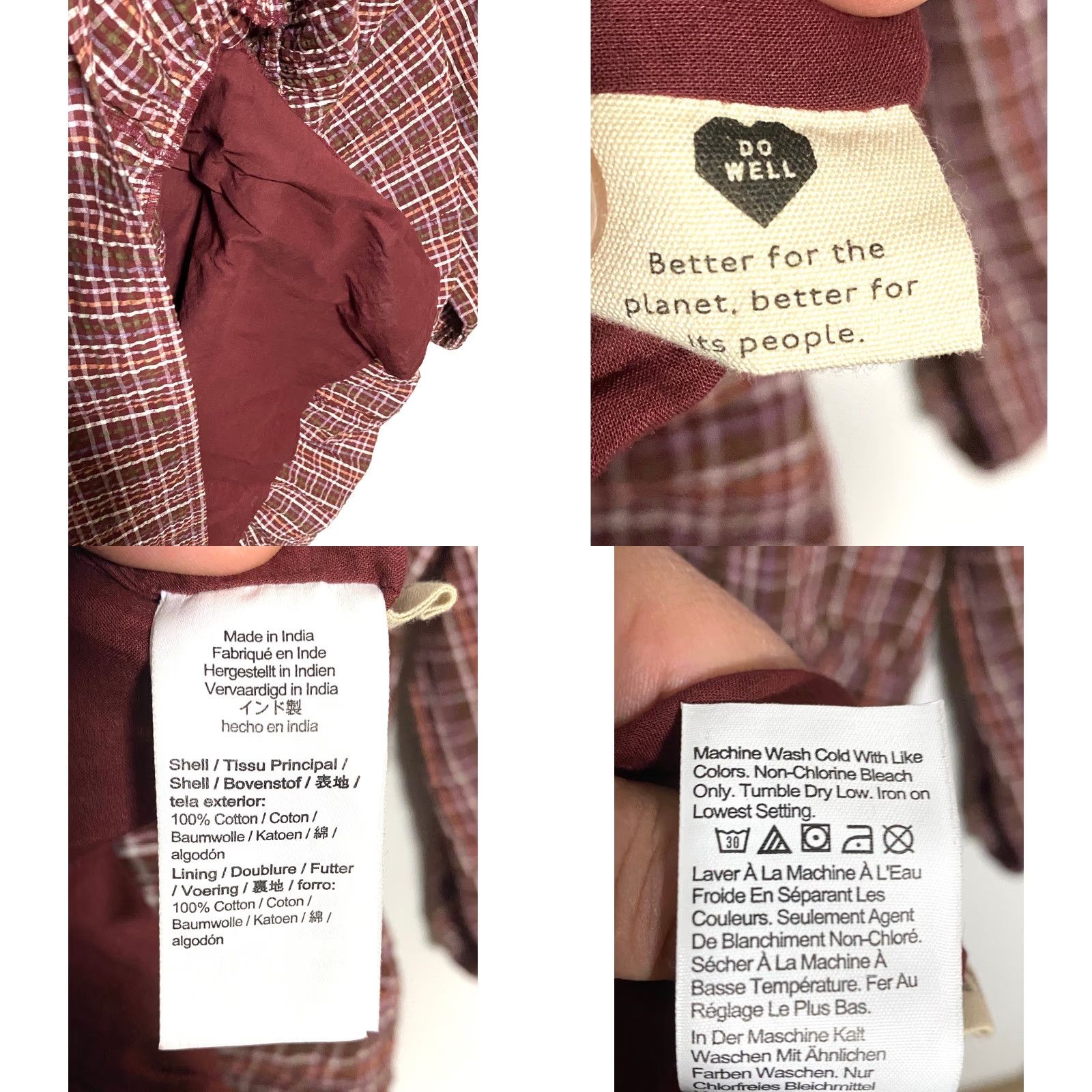 Madewell Madewell Seersucker Mini Dress Womens M Wrap Dress Lined V-Neck Long Sleeve Tie Waist Casual Cottagecore Flowy NWT Red Cotton Seersucker Plaid Size M / US 6-8 / IT 42-44 - 8 Thumbnail