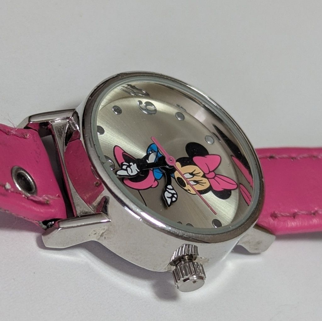 Disney Vintage Disney Minnie Mouse Watch Pink Band (New Battery) Size ONE SIZE - 2 Thumbnail