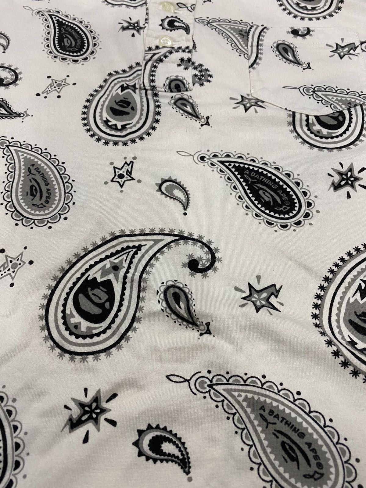 Bape Paisley Button Up S/S Shirt Size US M / EU 48-50 / 2 - 3 Thumbnail