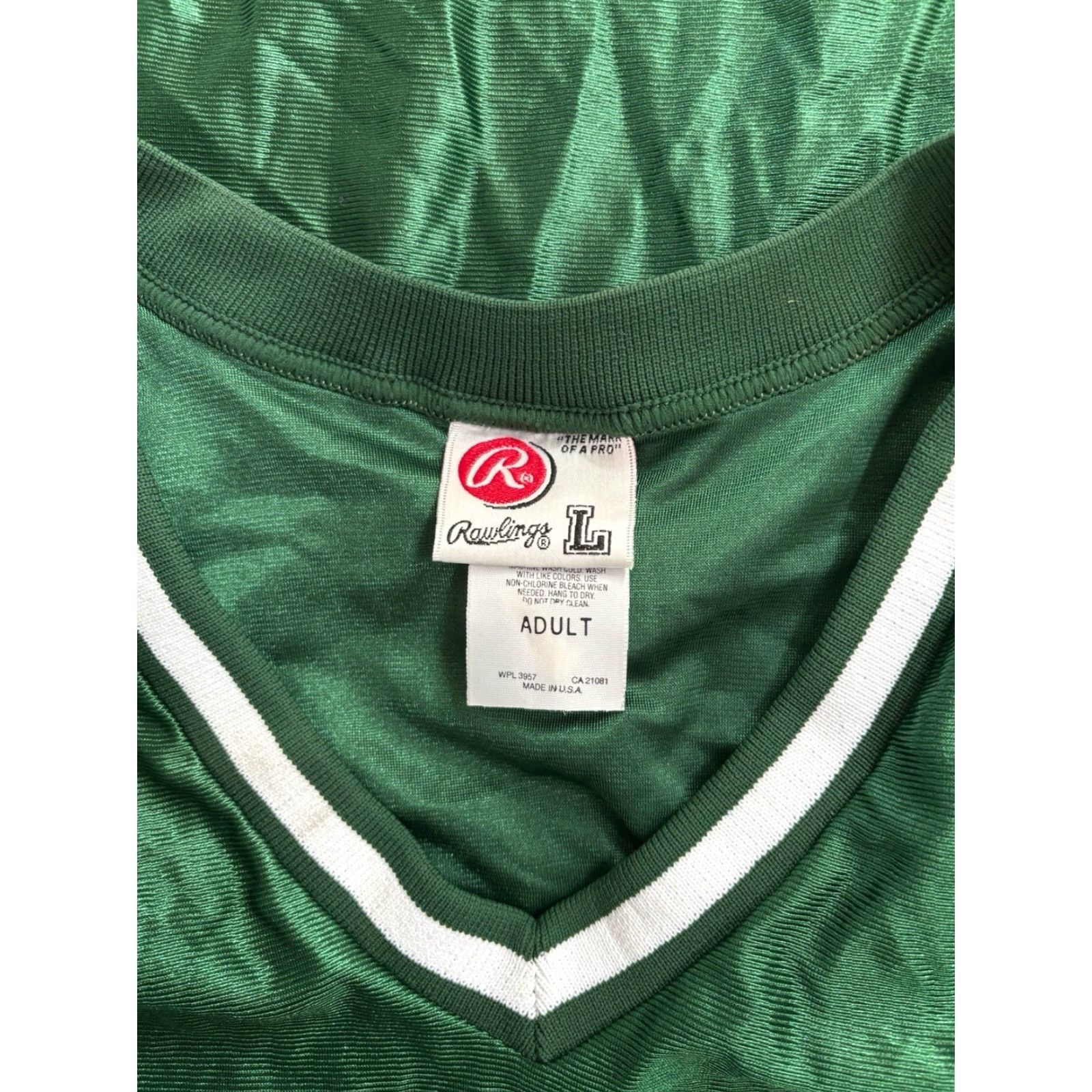 Vintage VINTAGE Rawlings Jersey Shirt Mens 90s Tank NOS NWT Green 34" Long 22" Across Made in USA Basketball Daisy? Size US L / EU 52-54 / 3 - 6 Thumbnail