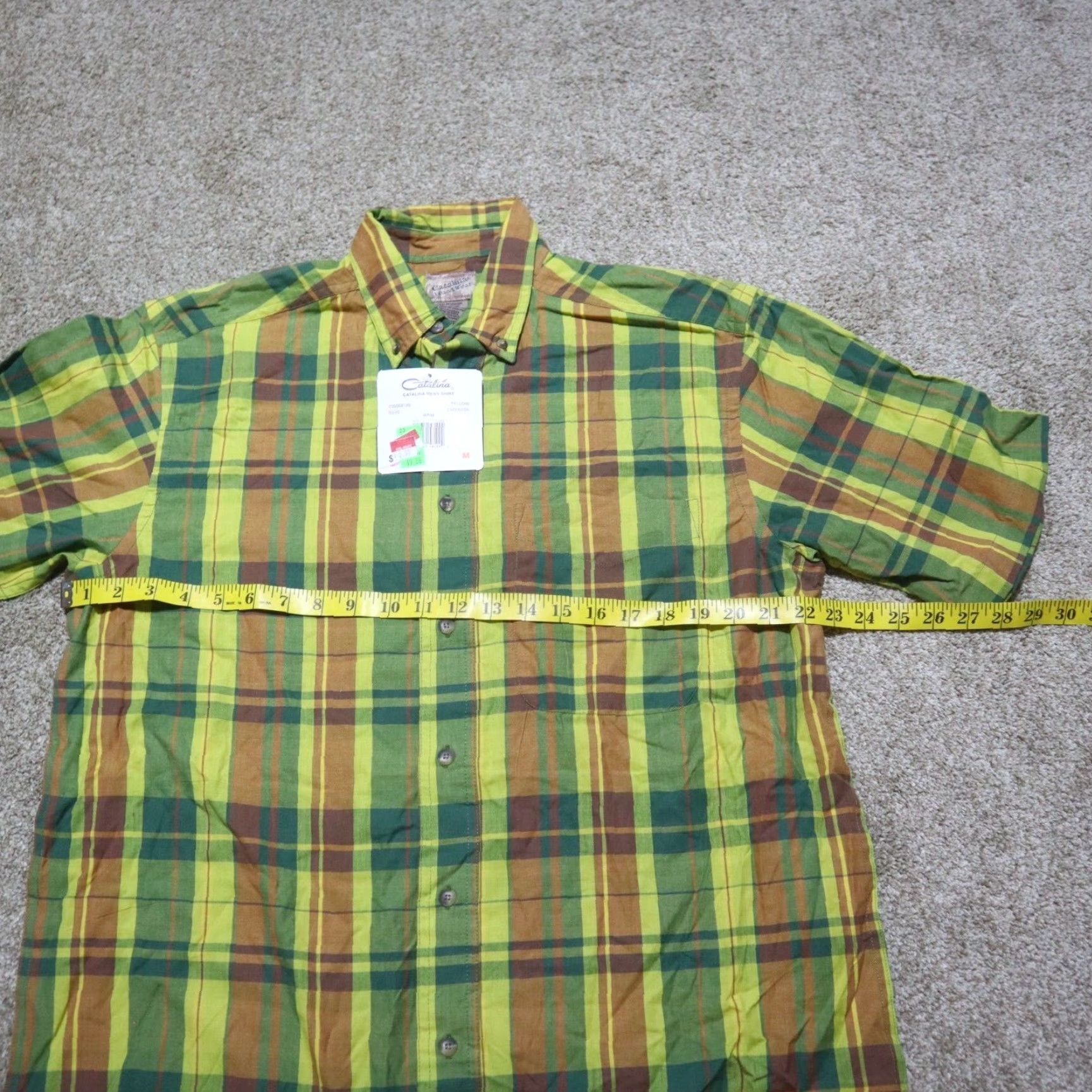 Catalina Nike Shirt Multicolor Plaid Button-Up Short Sleeve Shirt M Catalina Size US M / EU 48-50 / 2 - 4 Thumbnail