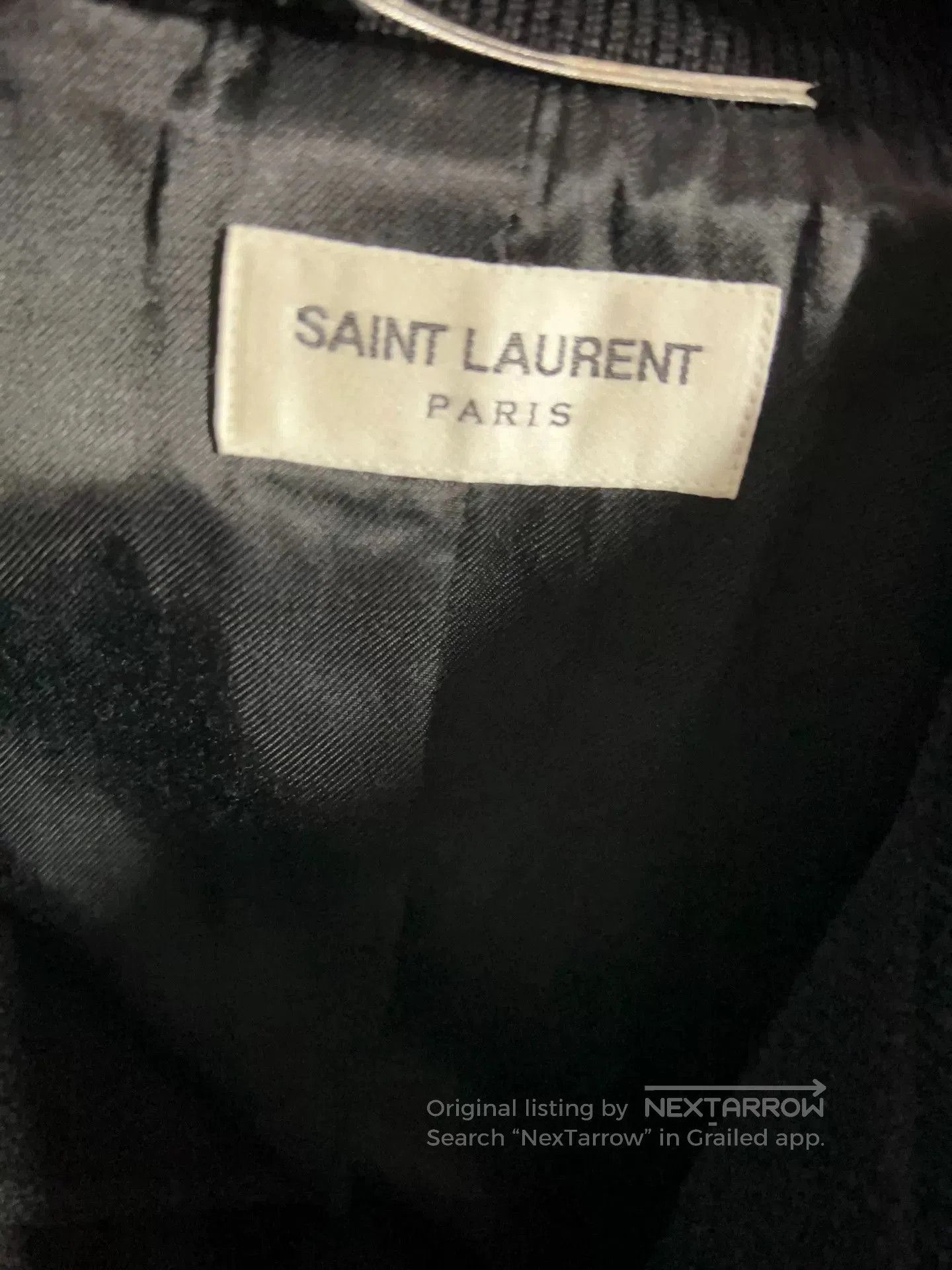 Saint Laurent Paris Black and White Baseball Jacket. Size US M / EU 48-50 / 2 - 6 Thumbnail