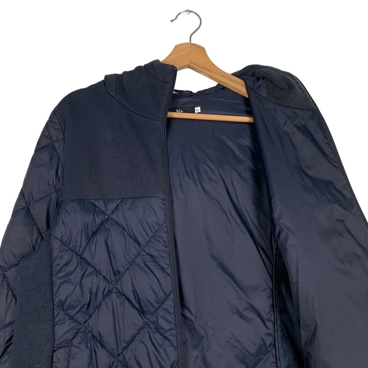 Japanese Brand N+ Quilted Hoodie Jacket #0423-C19 Size US L / EU 52-54 / 3 - 10 Thumbnail