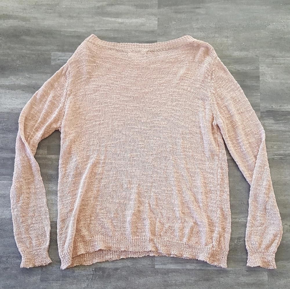Designer Nude Pink Melville Sweater Long Sleeve Size ONE SIZE - 2 Thumbnail