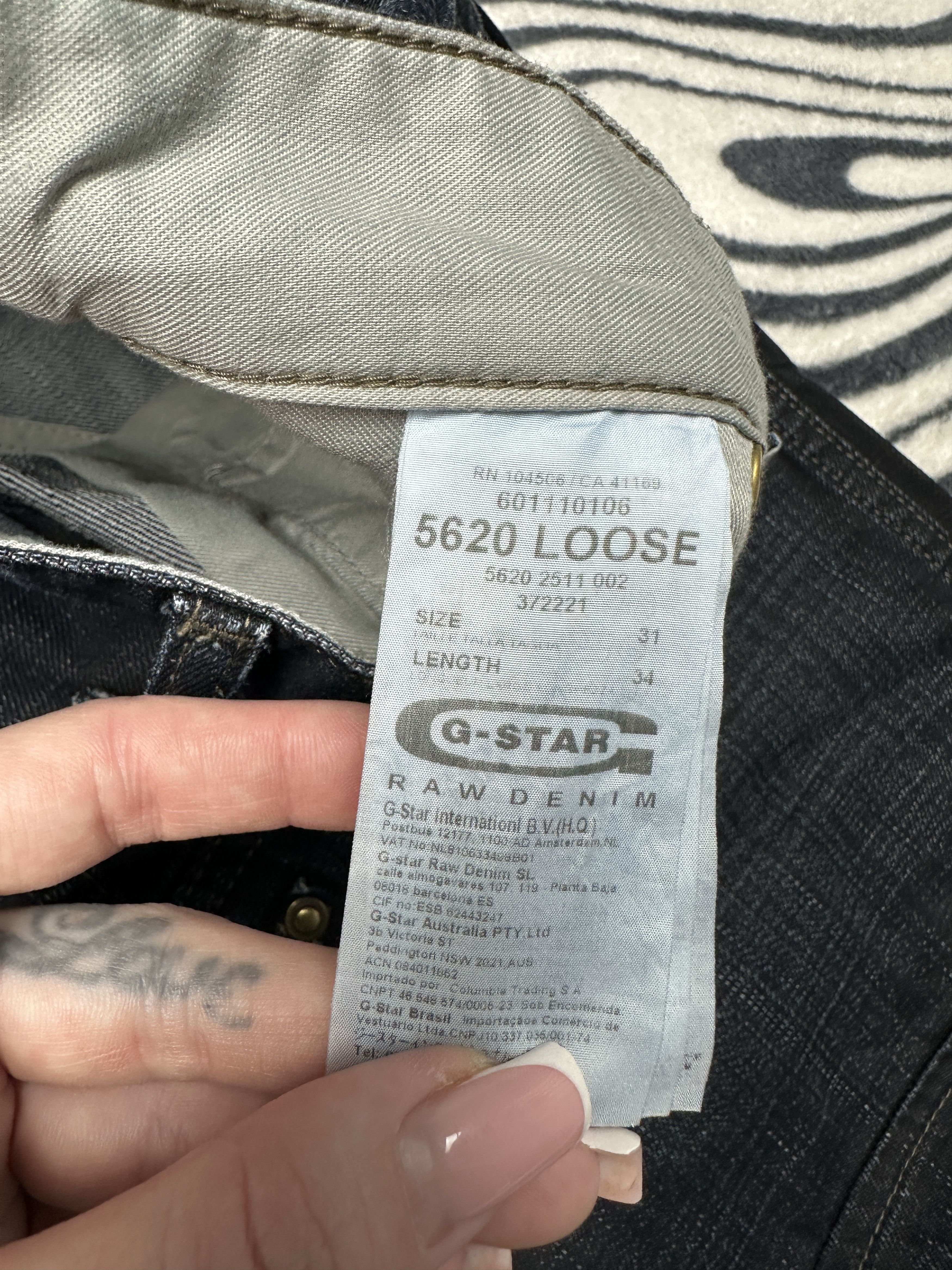 G-Star G Star Raw 5620 Loose Mens Denim Pants Double Knee Jeans Size US 31 - 3 Thumbnail