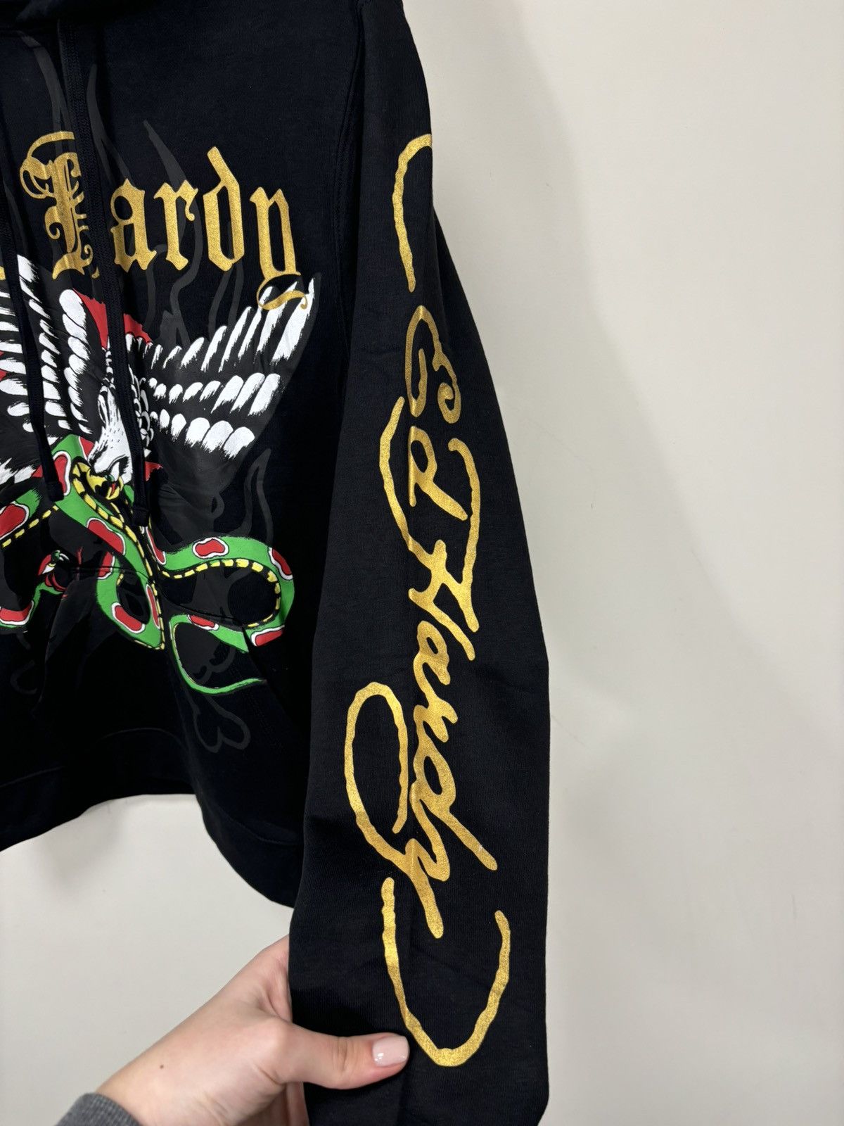 Christian Audigier Ed Hardy NEW Eagle Snake Logo Hype Y2K Tattoo Black Hoodie Size US S / EU 44-46 / 1 - 9 Thumbnail