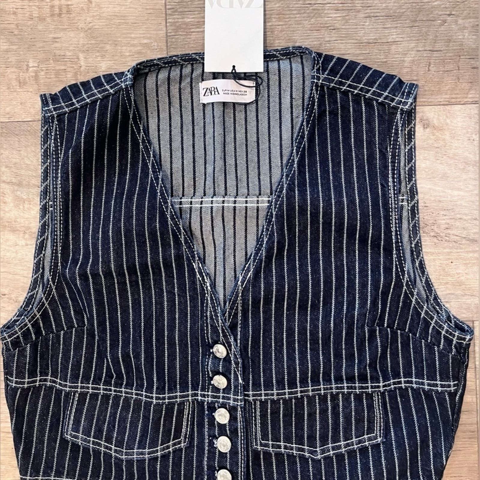 Zara ZARA Striped Cropped Vest NWT Size M / US 6-8 / IT 42-44 - 20 Thumbnail