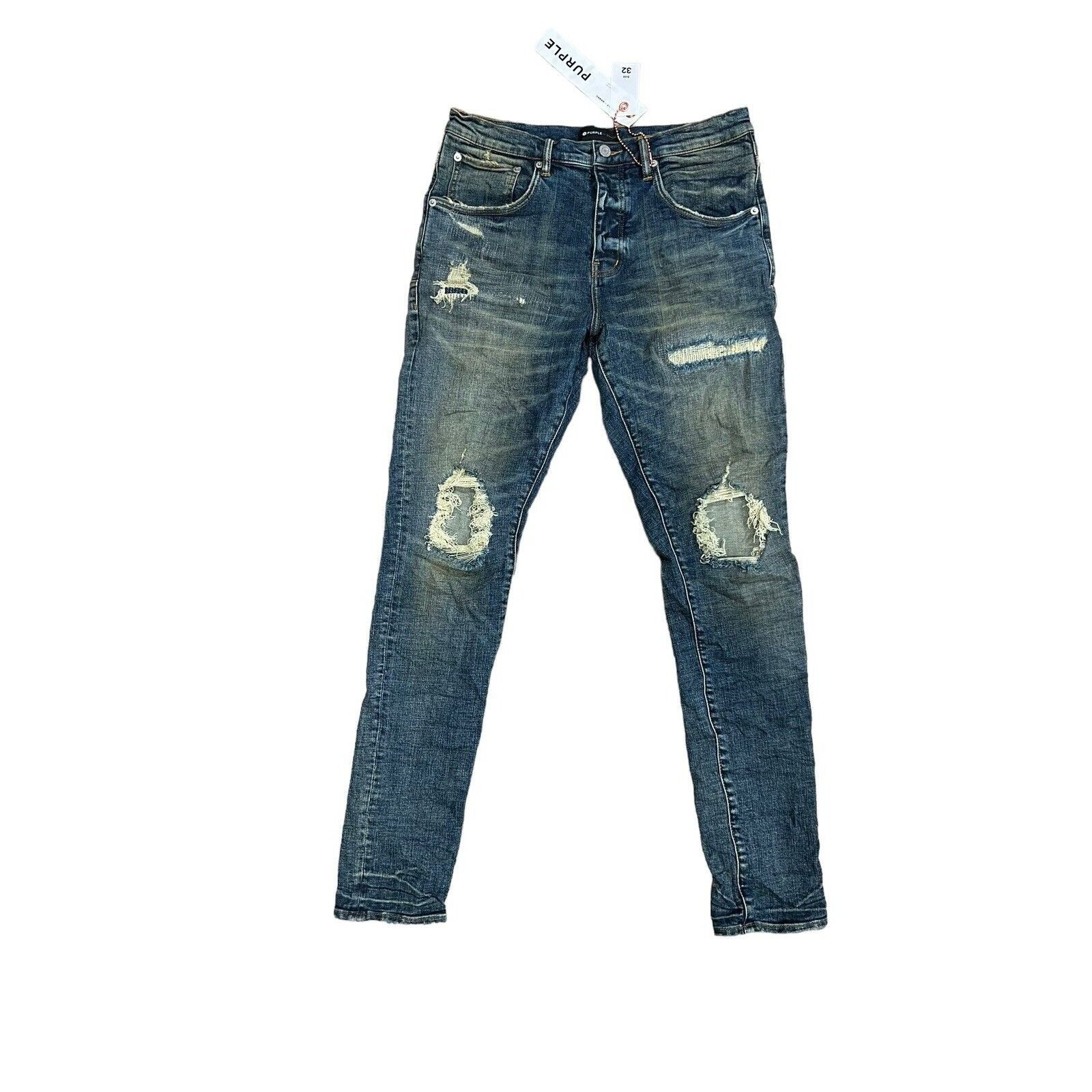 image of Jeans Mens Drop Fit P002 Blue Size 32/30