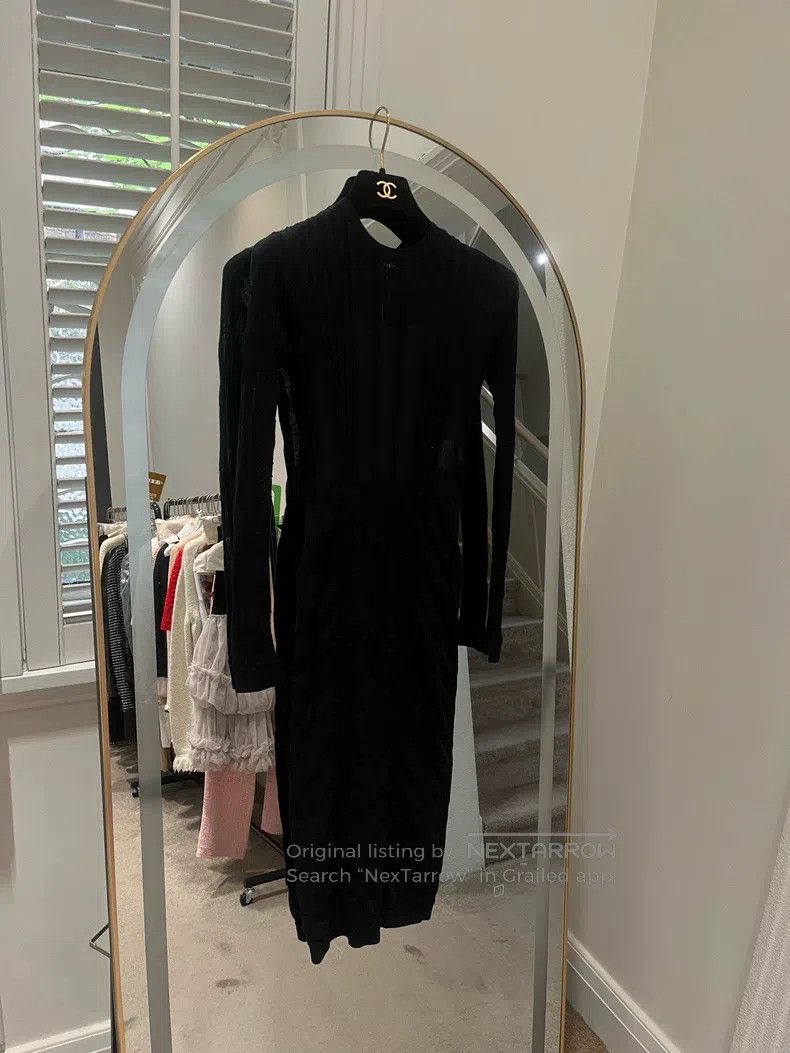 Chanel Chanel 22C black knitted long-sleeved fake two-piece dress Size XXS / US 00 / IT 34 - 1 Thumbnail