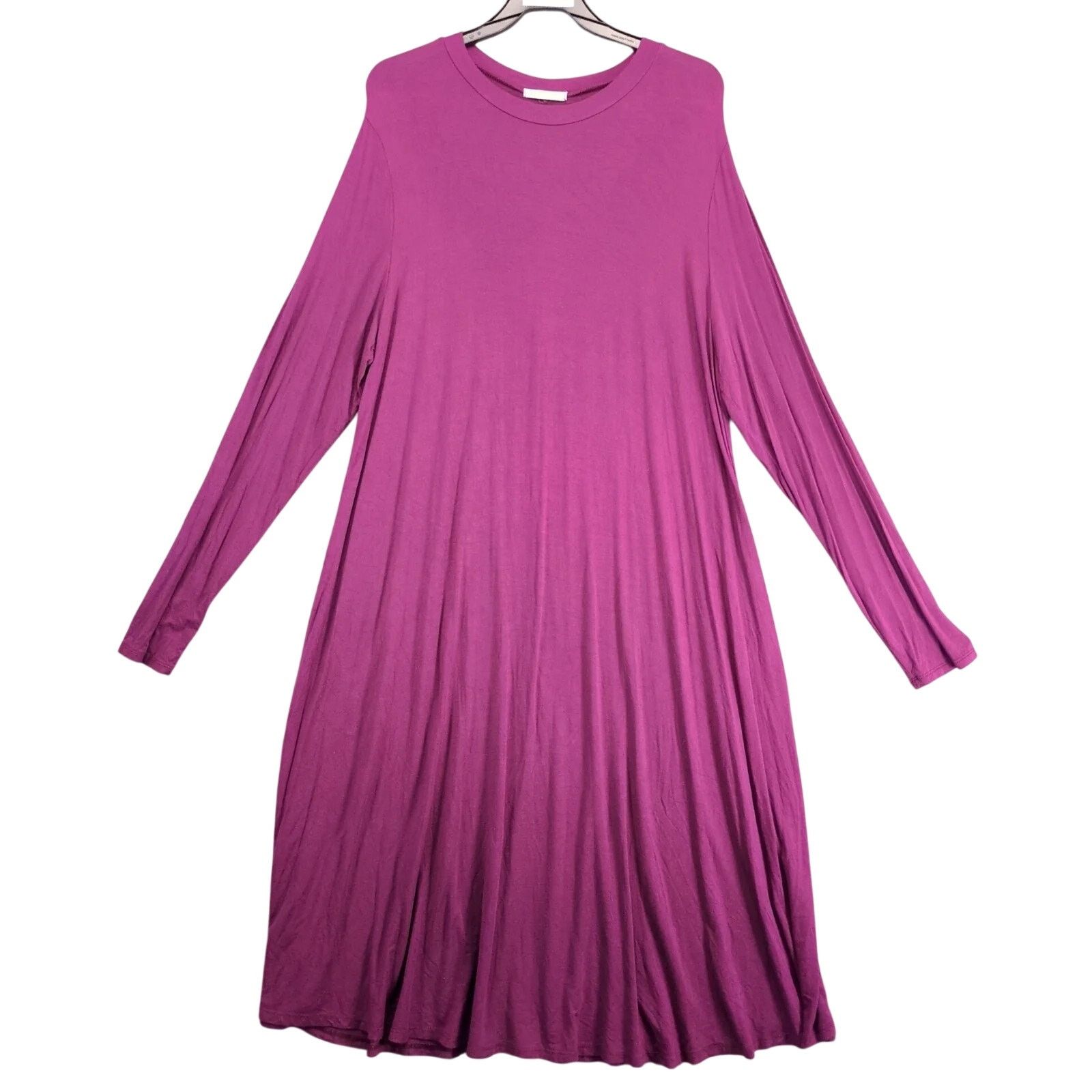 Other Reborn J Fuchsia Midi Swing Dress Plus Size 3XL Buttery Soft Size 3XL / US 20-22 - 1 Thumbnail