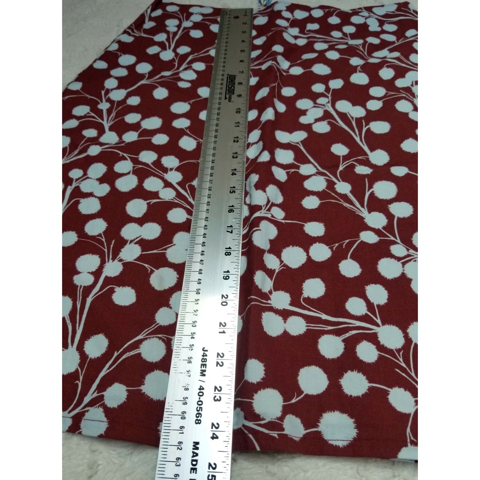 Vintage VINTAGE Bobbin's Nest Studio Amy Butler A-Line Barcelona Skirt Womens Medium Red White Back Zip AB028BS Size 32" / US 10 / IT 46 - 6 Thumbnail
