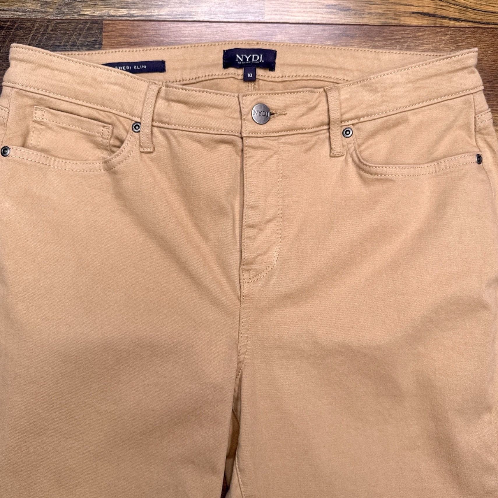 NYDJ NYDJ Jeans Womens 10 Slim Mid Rise Stretch 5-Pocket Denim Brown City Nydj Sheri Size 32" / US 10 / IT 46 - 4 Thumbnail