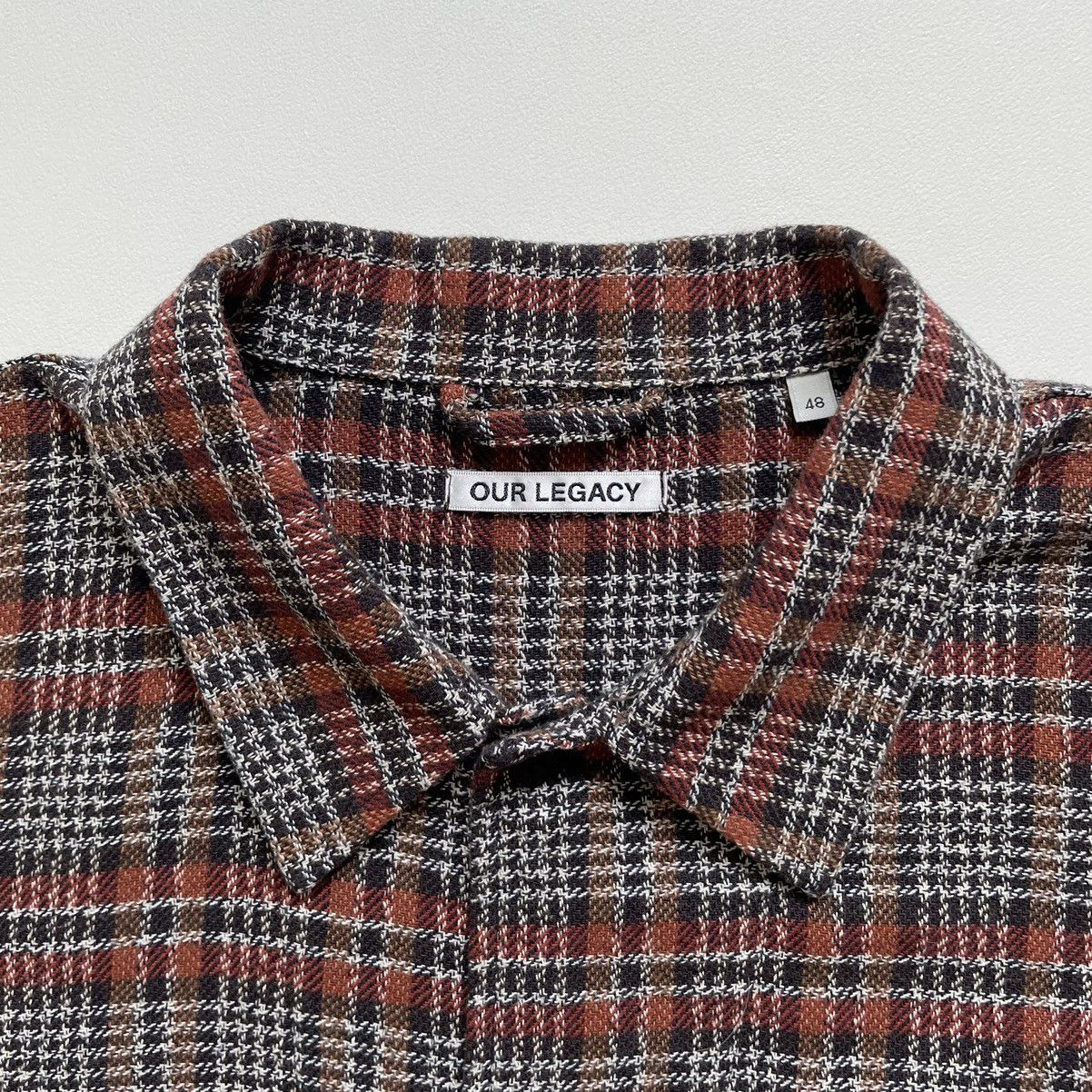 Our Legacy Crepe Tweed Check Flannel Box Shirt Size US M / EU 48-50 / 2 - 4 Thumbnail